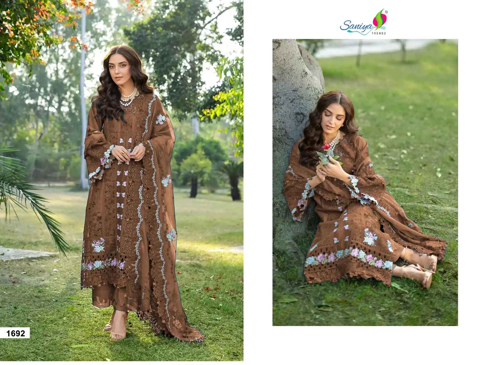 Saniya Trendz Elaf Premium Cotton Dress Material 4 pcs Catalogue