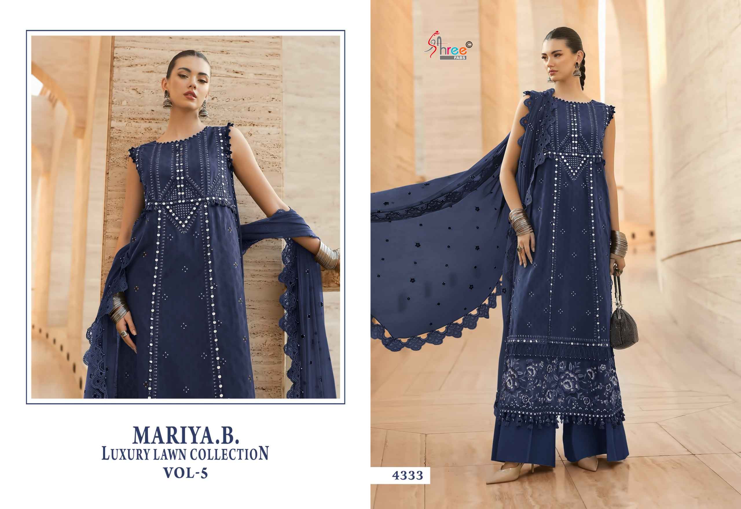 Shree Fabs Mariya B Luxury Lawn Collection Vol 5 Cotton Dress Material 6 pcs Catalogue