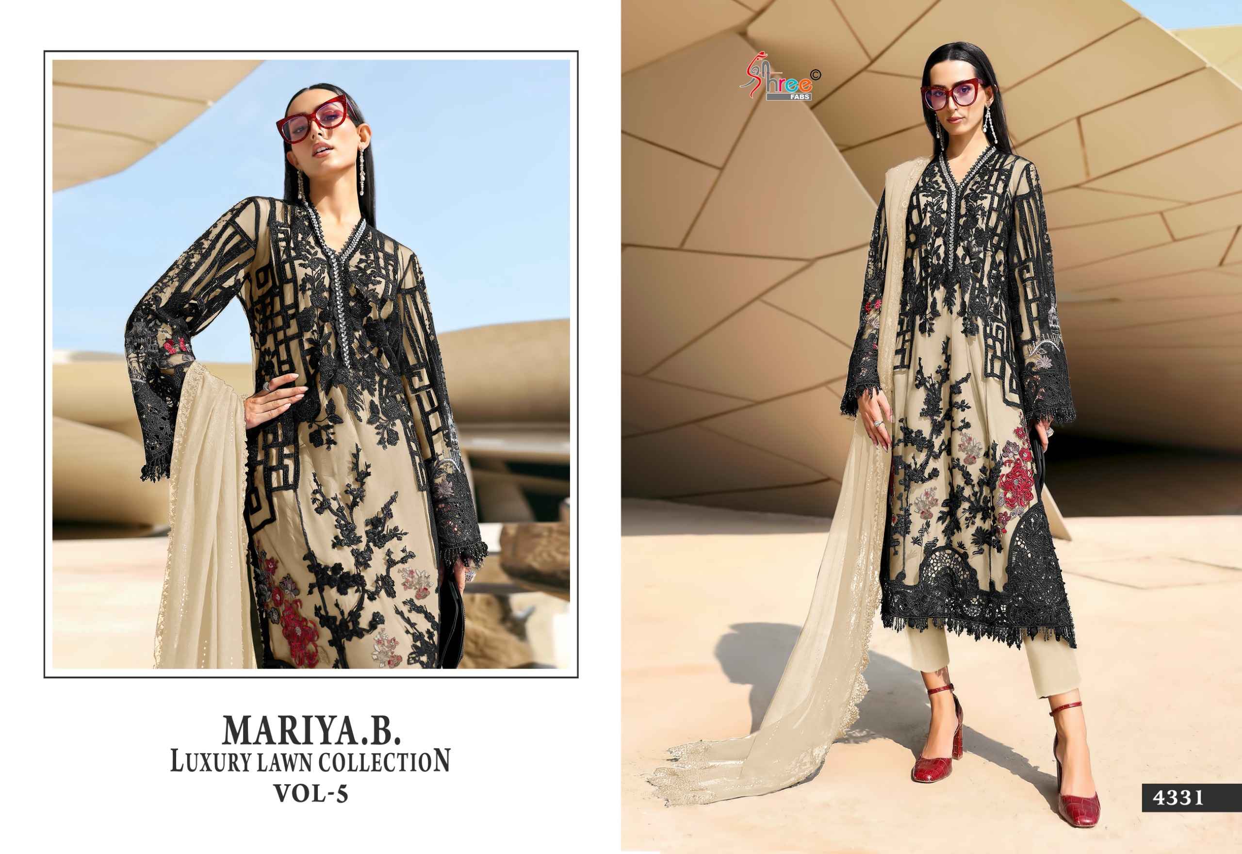 Shree Fabs Mariya B Luxury Lawn Collection Vol 5 Cotton Dress Material 6 pcs Catalogue