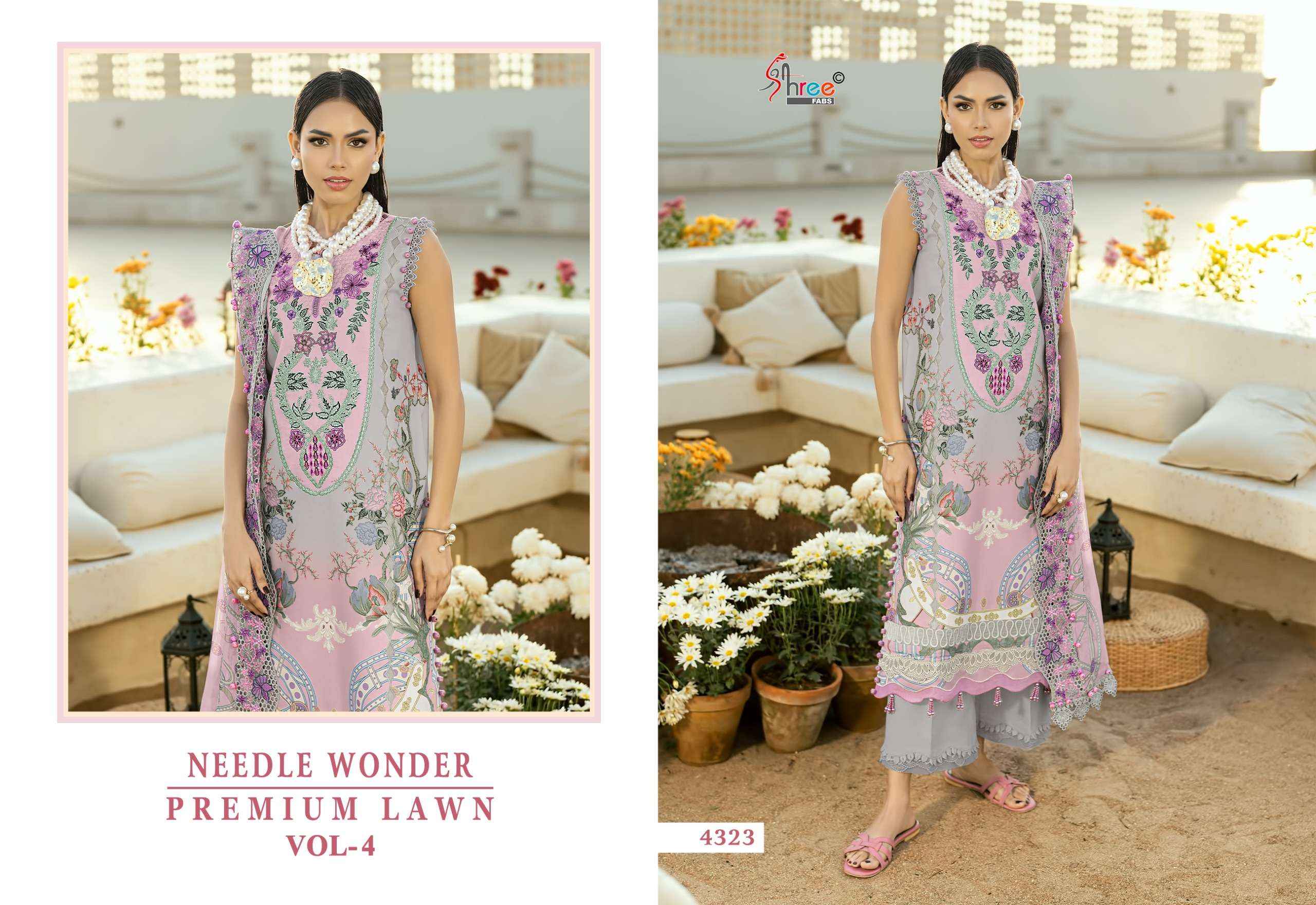Shree Fabs Needle Wonder Premium Lawn Vol 4 Cotton Dress Material 8 pcs Catalogue