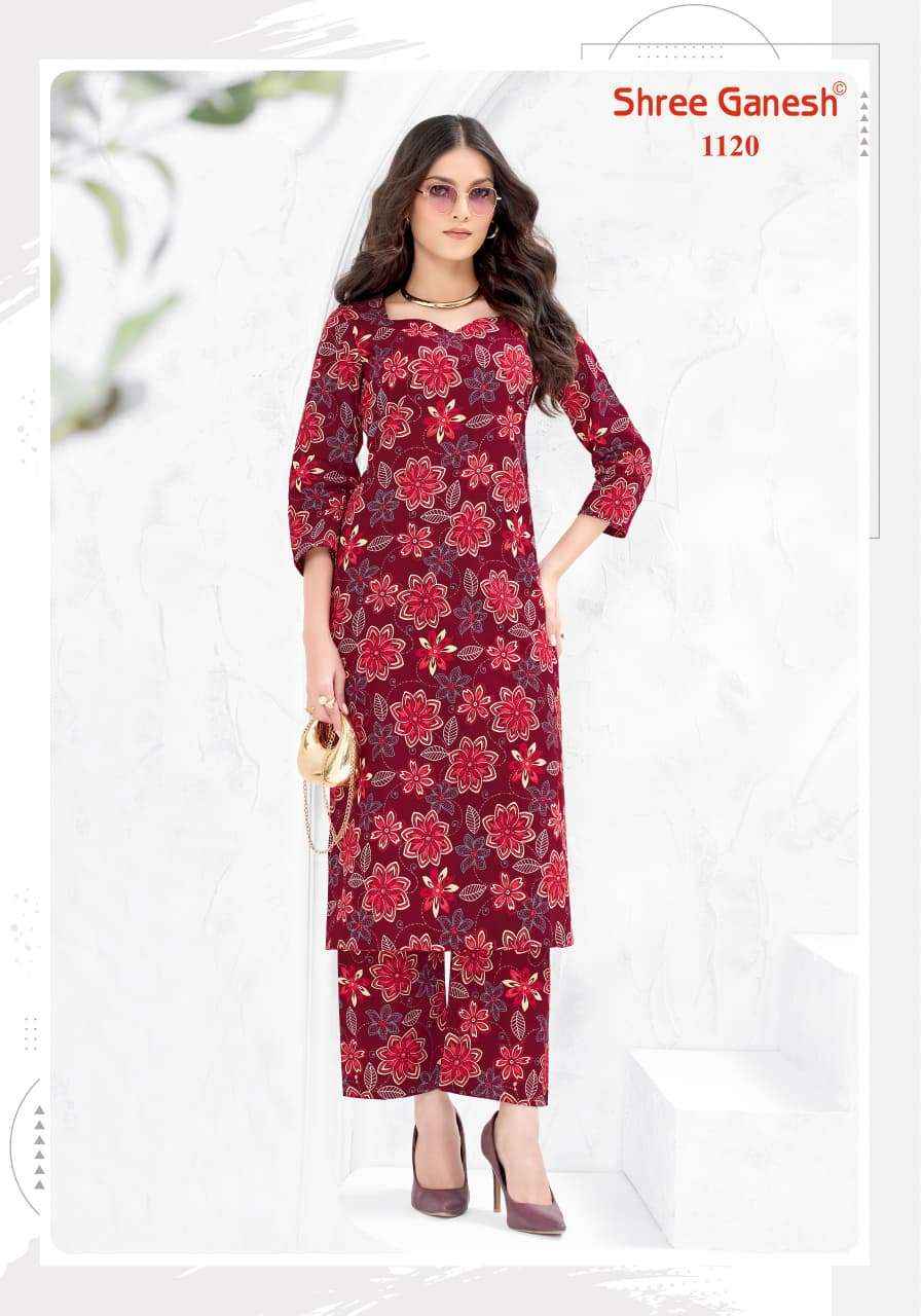 Shree Ganesh Ananya Cotton Kurti With Pant 20 pcs Catalogue