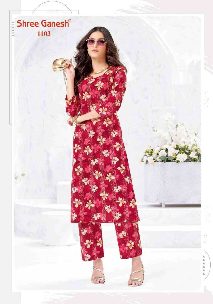 Shree Ganesh Ananya Cotton Kurti With Pant 20 pcs Catalogue