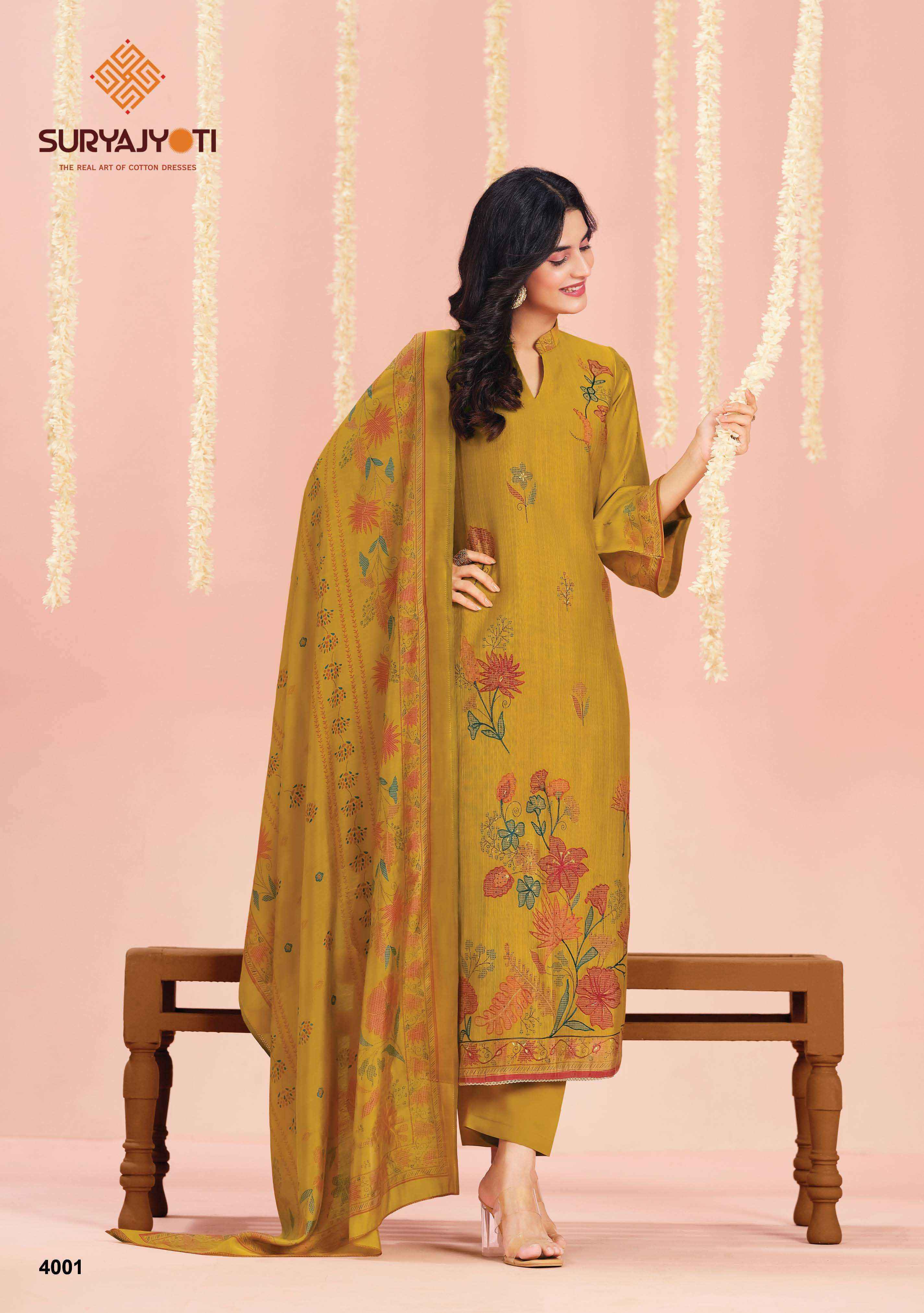 Suryajyoti Chikiri Vol 4 Roman Silk Dress Material 6 Pcs Catalouge