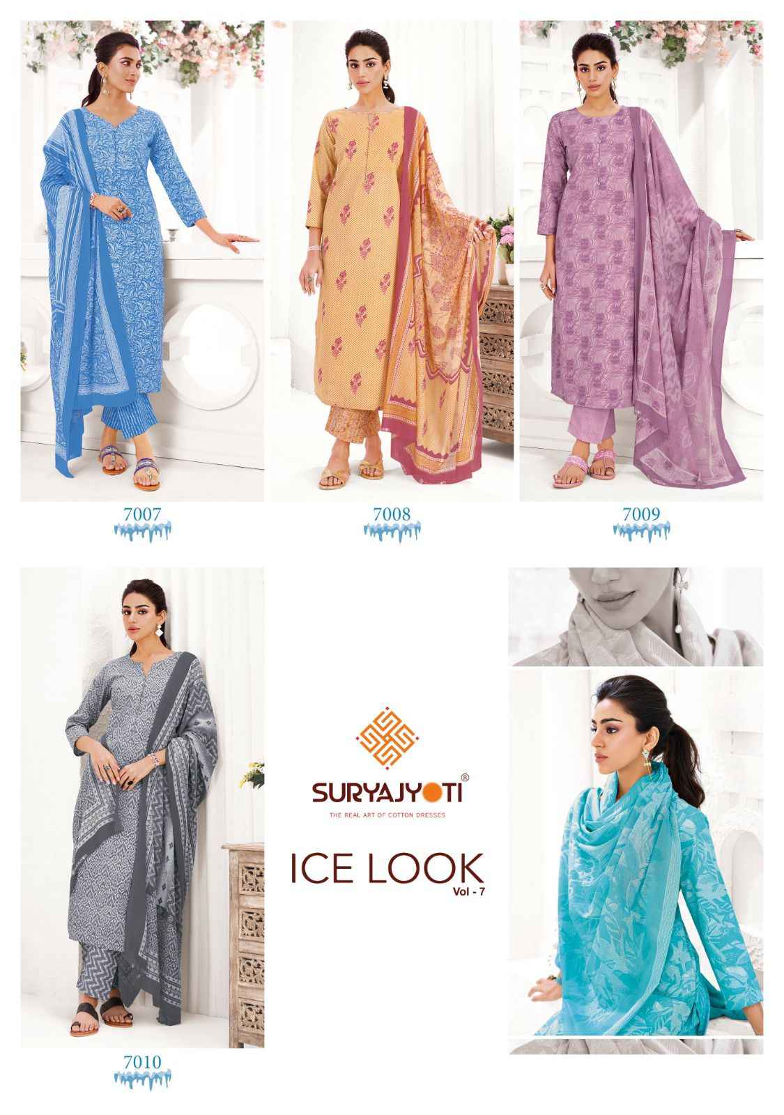 Suryajyoti Ice Look Vol 7 Cotton Dress Material 10 pcs Catalogue