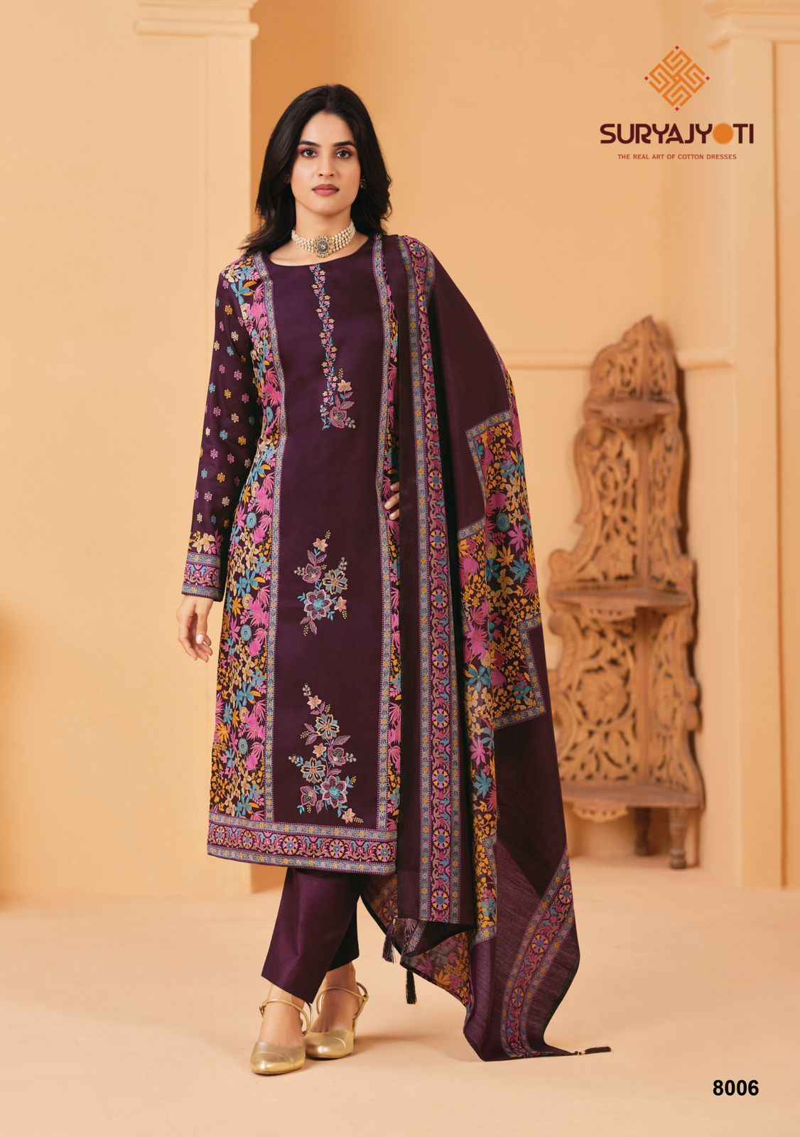 Suryajyoti Kaamini Vol 8 Jam Satin Dress Material 6 pcs Catalogue