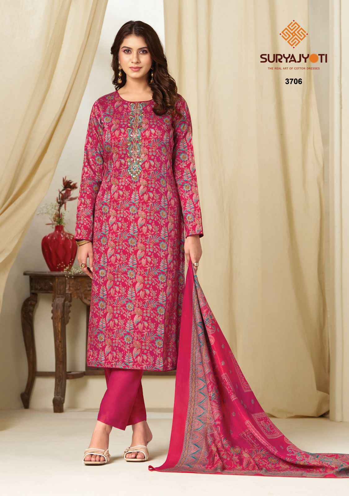Suryajyoti Kalki Vol 37 Jam Satin Dress Material 8 Pcs Catalouge