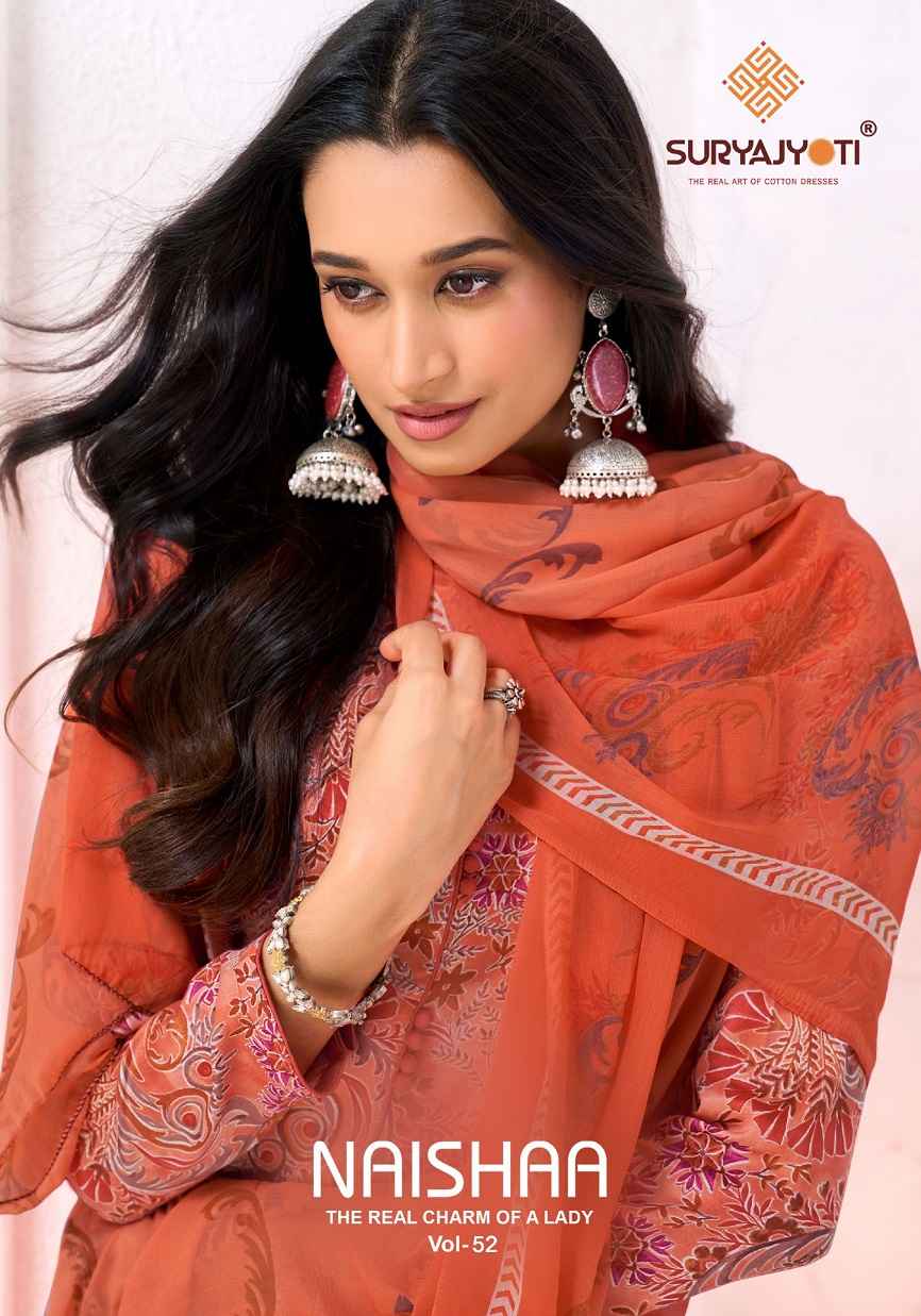 Suryajyoti Naishaa Vol 52 Jam Satin Dress Material 10 pcs Catalogue