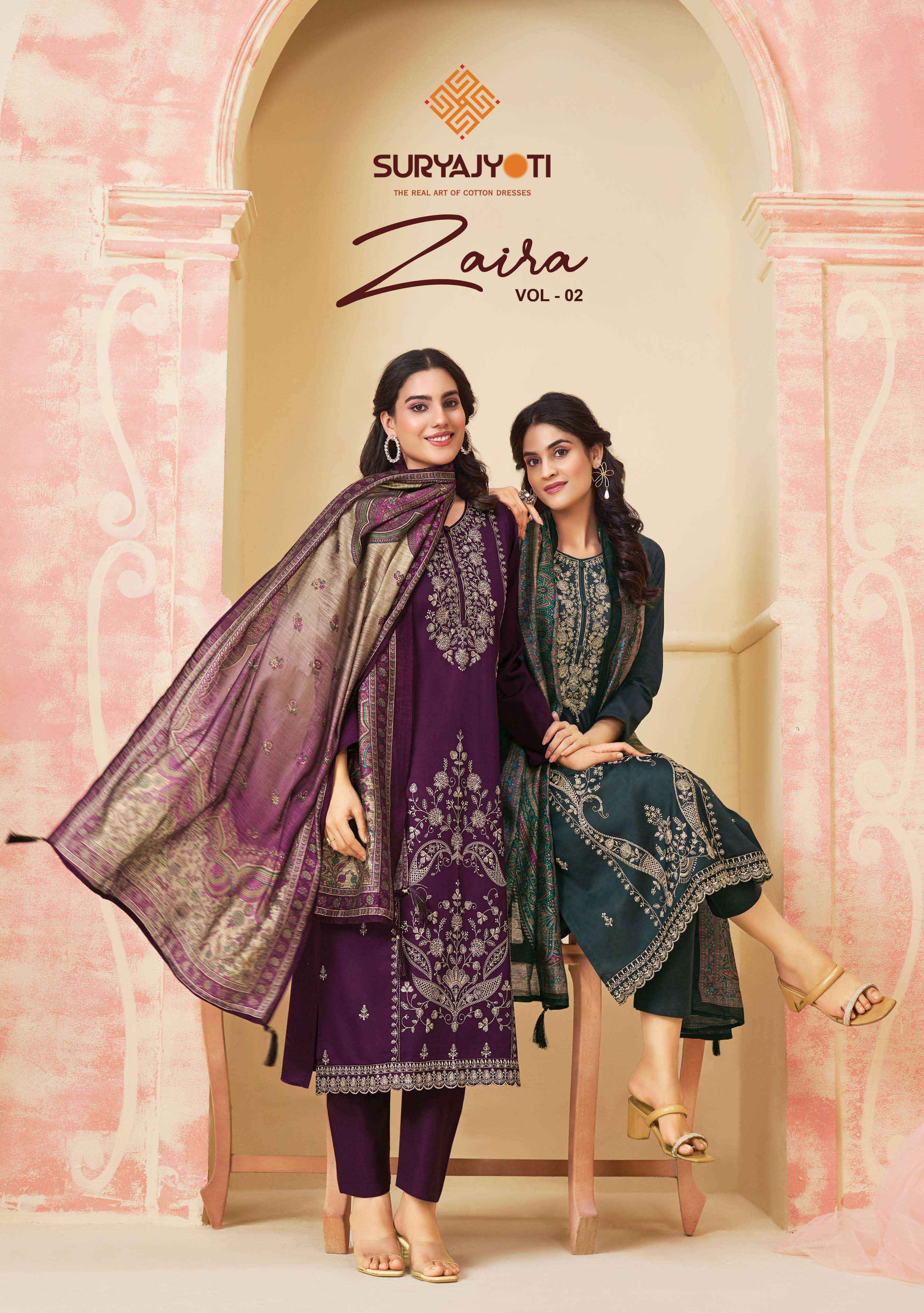 Suryajyoti Zaira Vol 2 Jam Satin Dress Material 6 pcs Catalogue