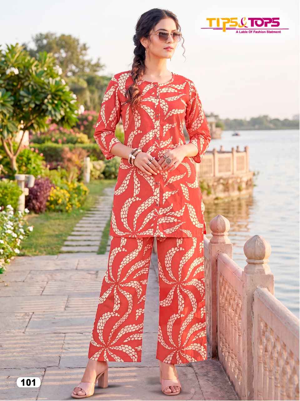 Tips & Tops Cotton Beauty Cotton Co Ord Set 6 Pc Catalogue