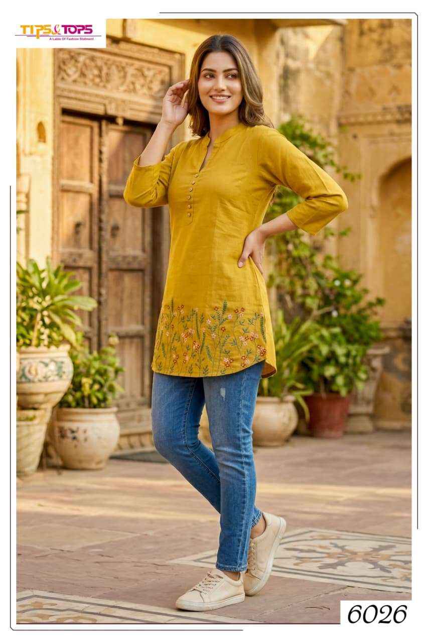 Tips & Tops Polo Rayon Weastern Top 6 pcs Catalogue