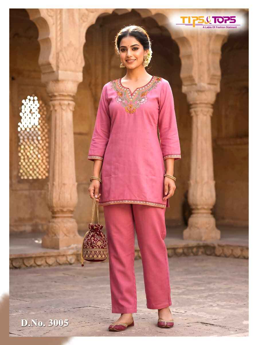 Tips & Tops Trendy Touch Vol 3 Rayon Co Ord Set 6 Pc Catalogue