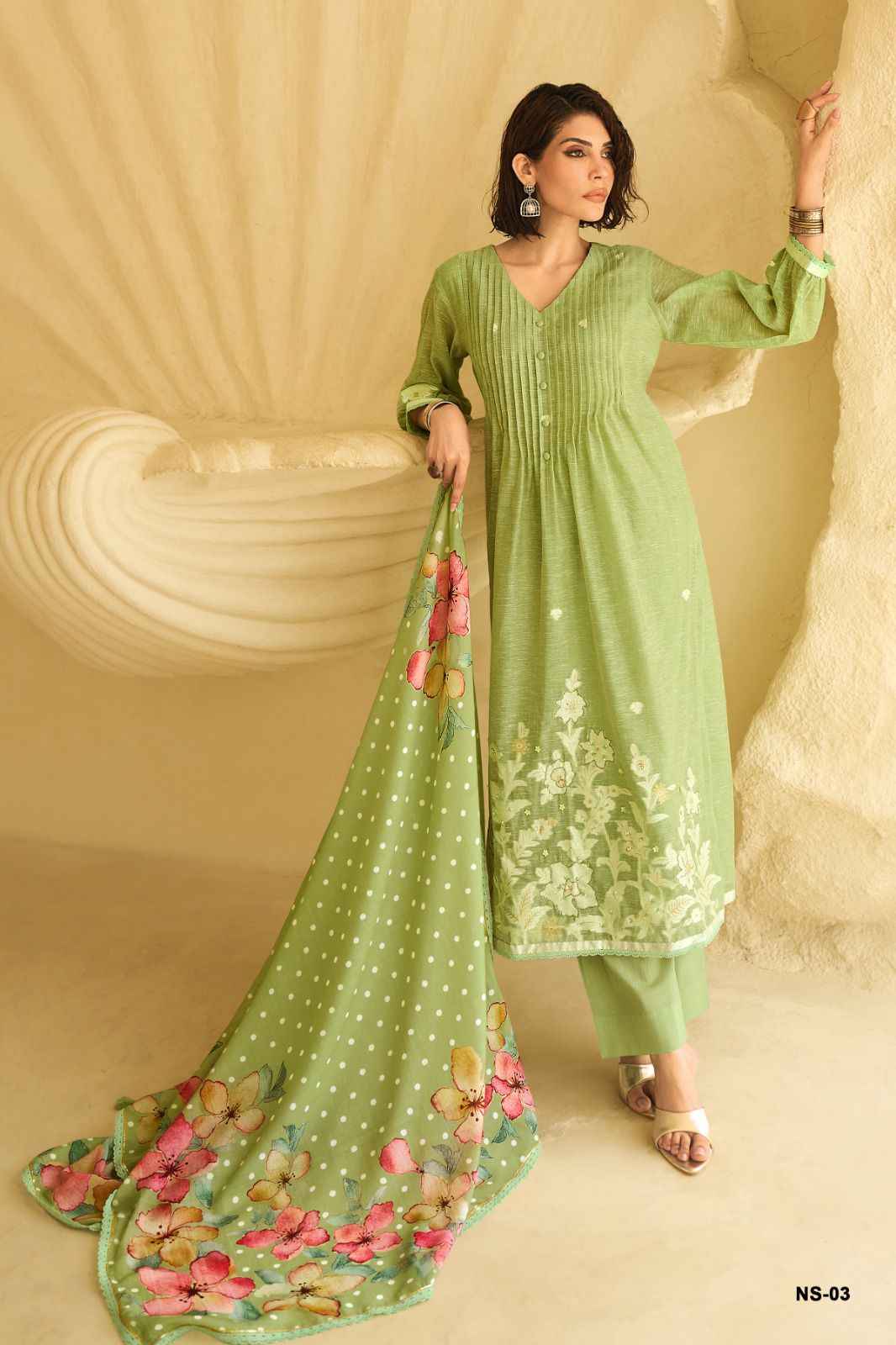 Varshaa Nishat linen Dress Material 4 pcs Catalogue