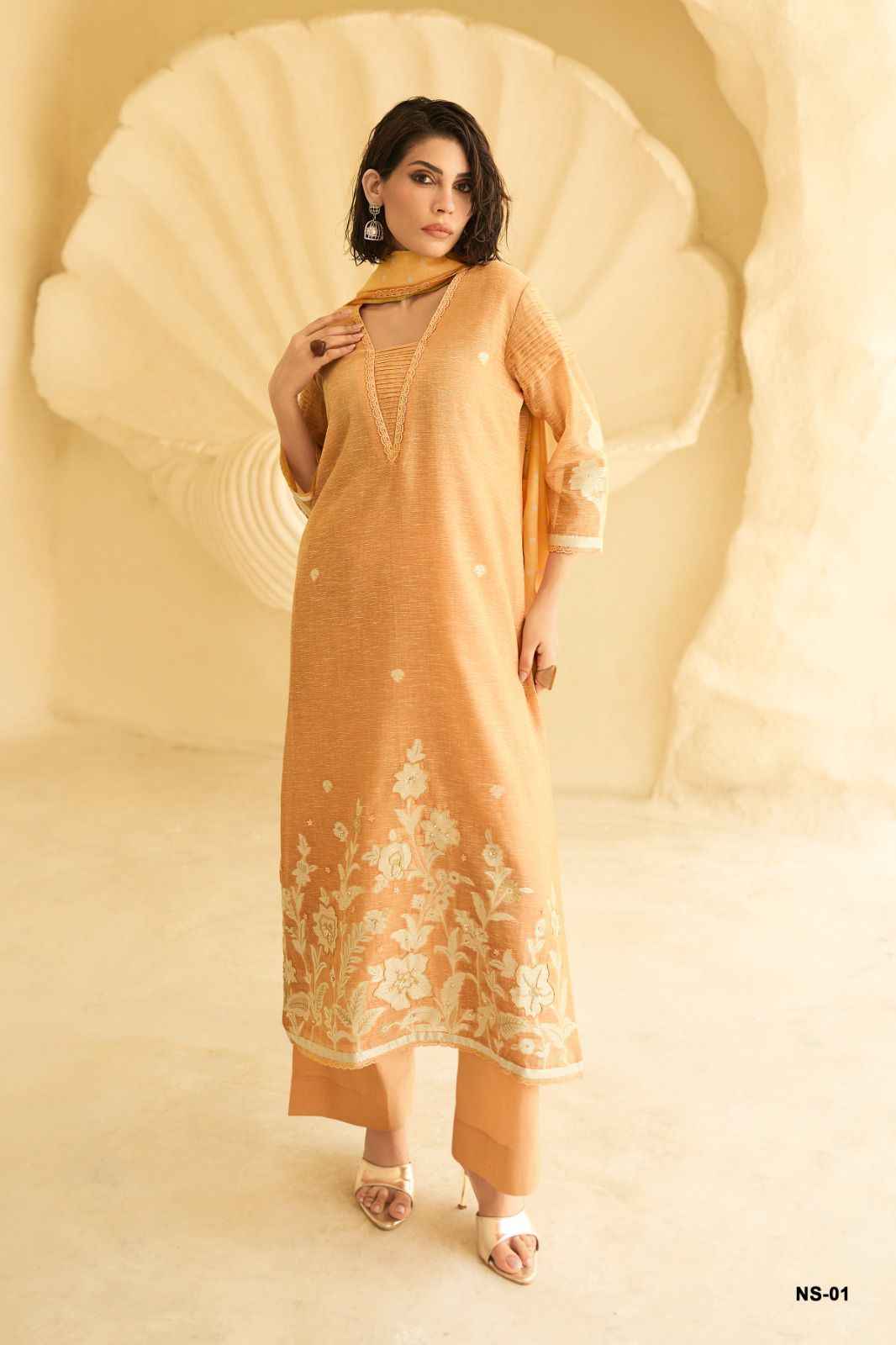 Varshaa Nishat linen Dress Material 4 pcs Catalogue