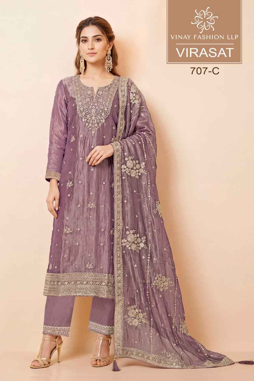 Vinay Fashion Kuleesh Virasat Silk Dress Material 4 pcs Catalogue