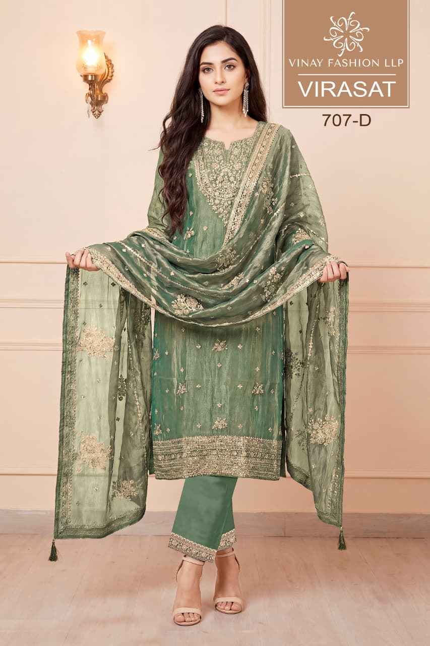 Vinay Fashion Kuleesh Virasat Silk Dress Material 4 pcs Catalogue