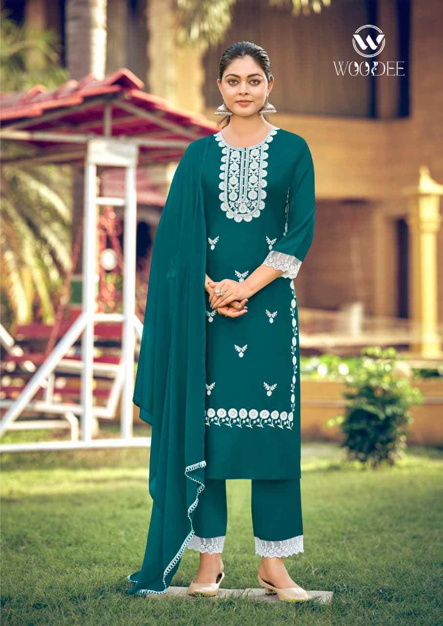 Woodee White Lotus Vol 3 Rayon Kurti Combo 6 pcs Catalogue