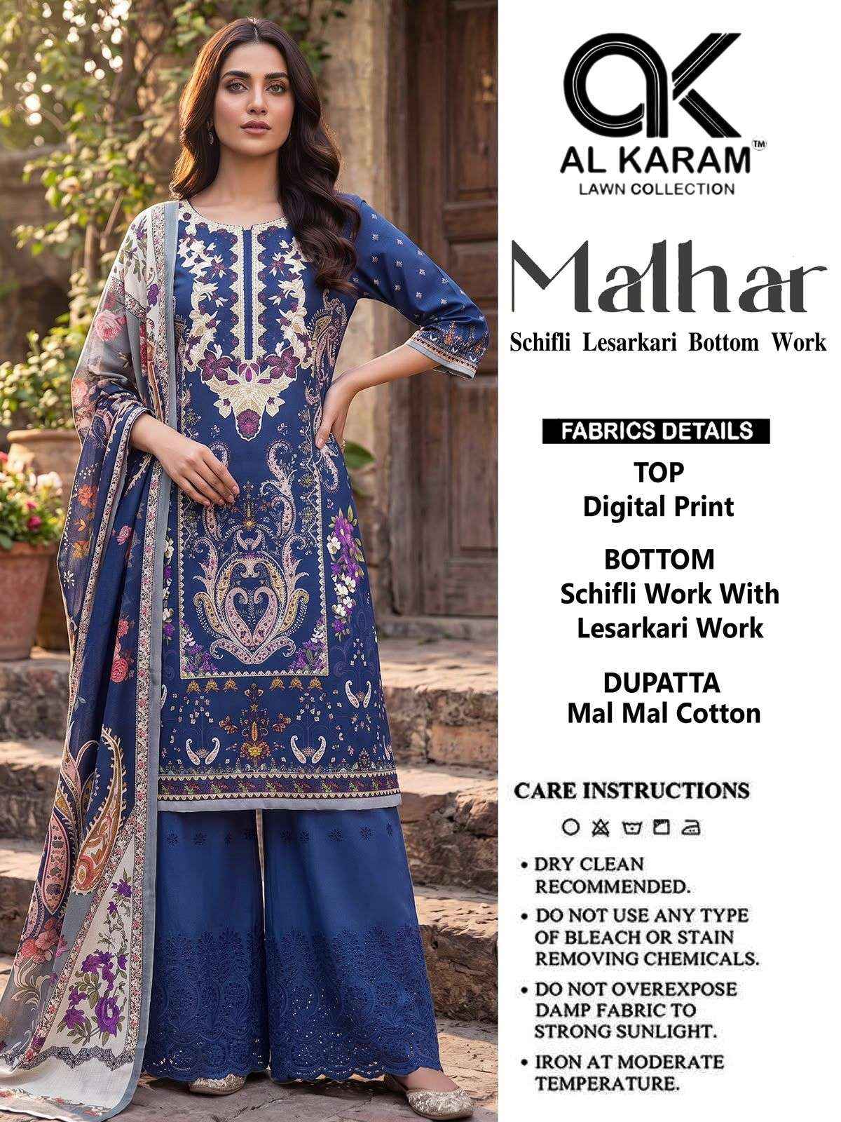 Al Karam Malhar Cotton Dress Material 5 pcs Catalogue