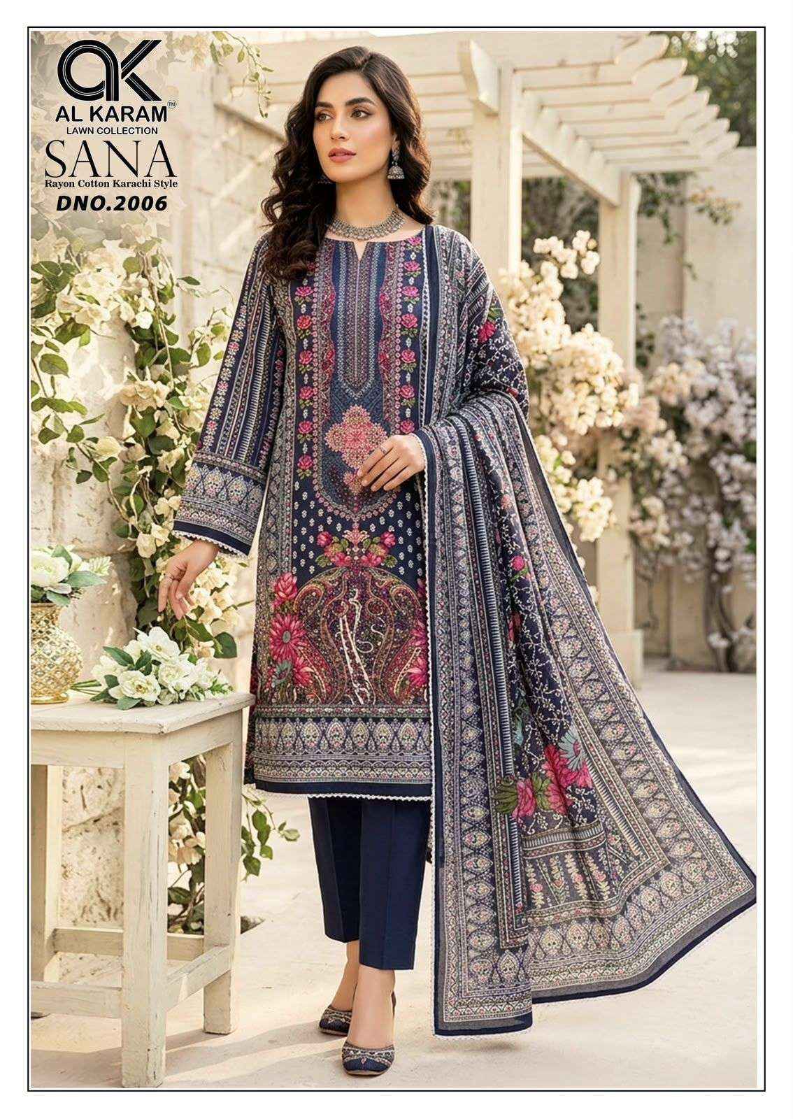 Al Karam Sana Vol 2 Rayon Dress Material 8 pcs Catalogue