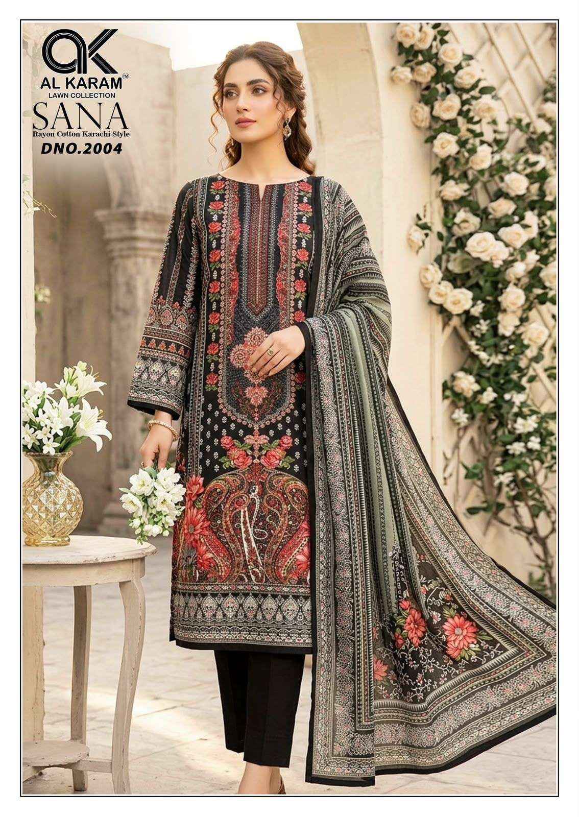 Al Karam Sana Vol 2 Rayon Dress Material 8 pcs Catalogue