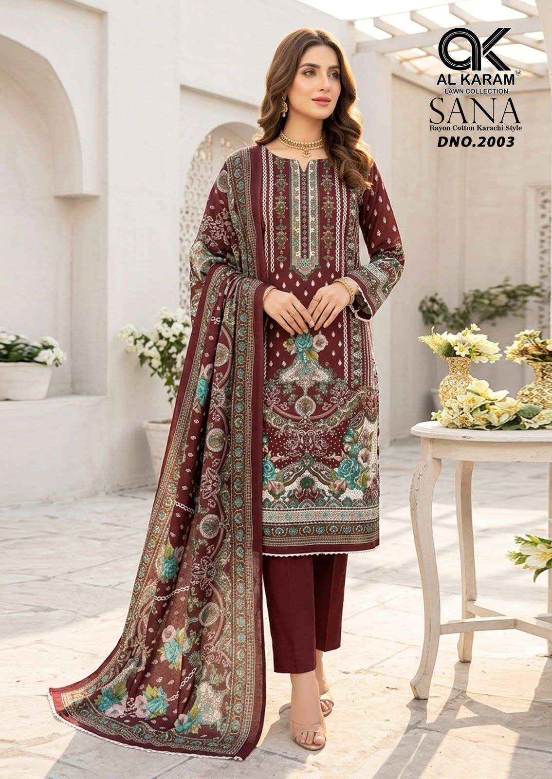 Al Karam Sana Vol 2 Rayon Dress Material 8 pcs Catalogue