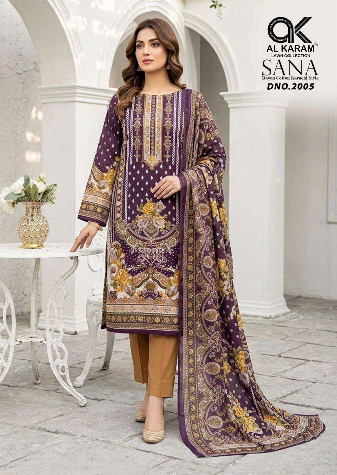 Al Karam Sana Vol 2 Rayon Dress Material 8 pcs Catalogue