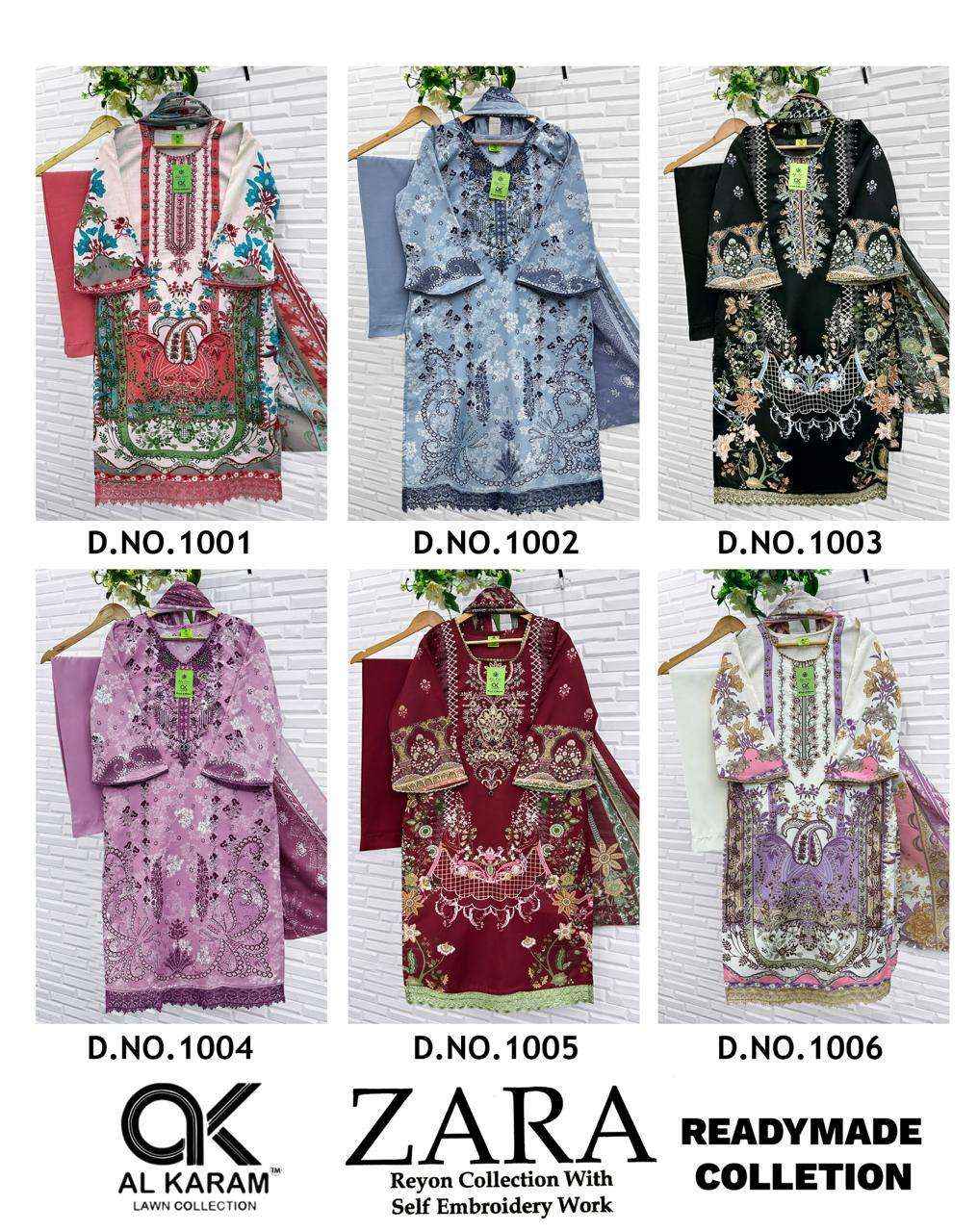 Al Karam Zara Readymade Reyon Dress 6 pcs Catalogue