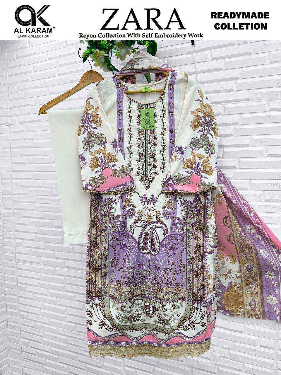 Al Karam Zara Readymade Reyon Dress 6 pcs Catalogue