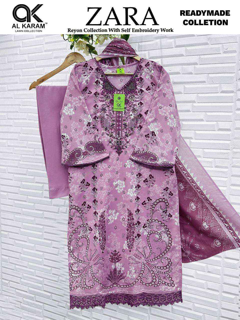 Al Karam Zara Readymade Reyon Dress 6 pcs Catalogue