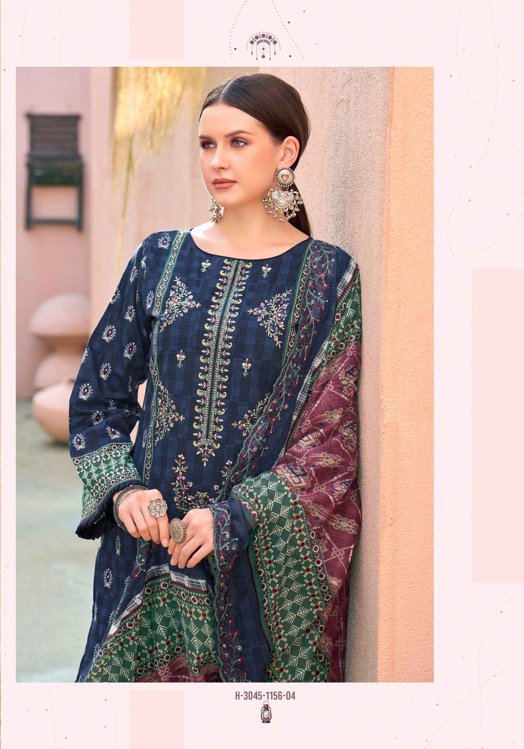 Alok Bin Saeed Premium Cambric Cotton Dress Material 8 pcs Catalogue