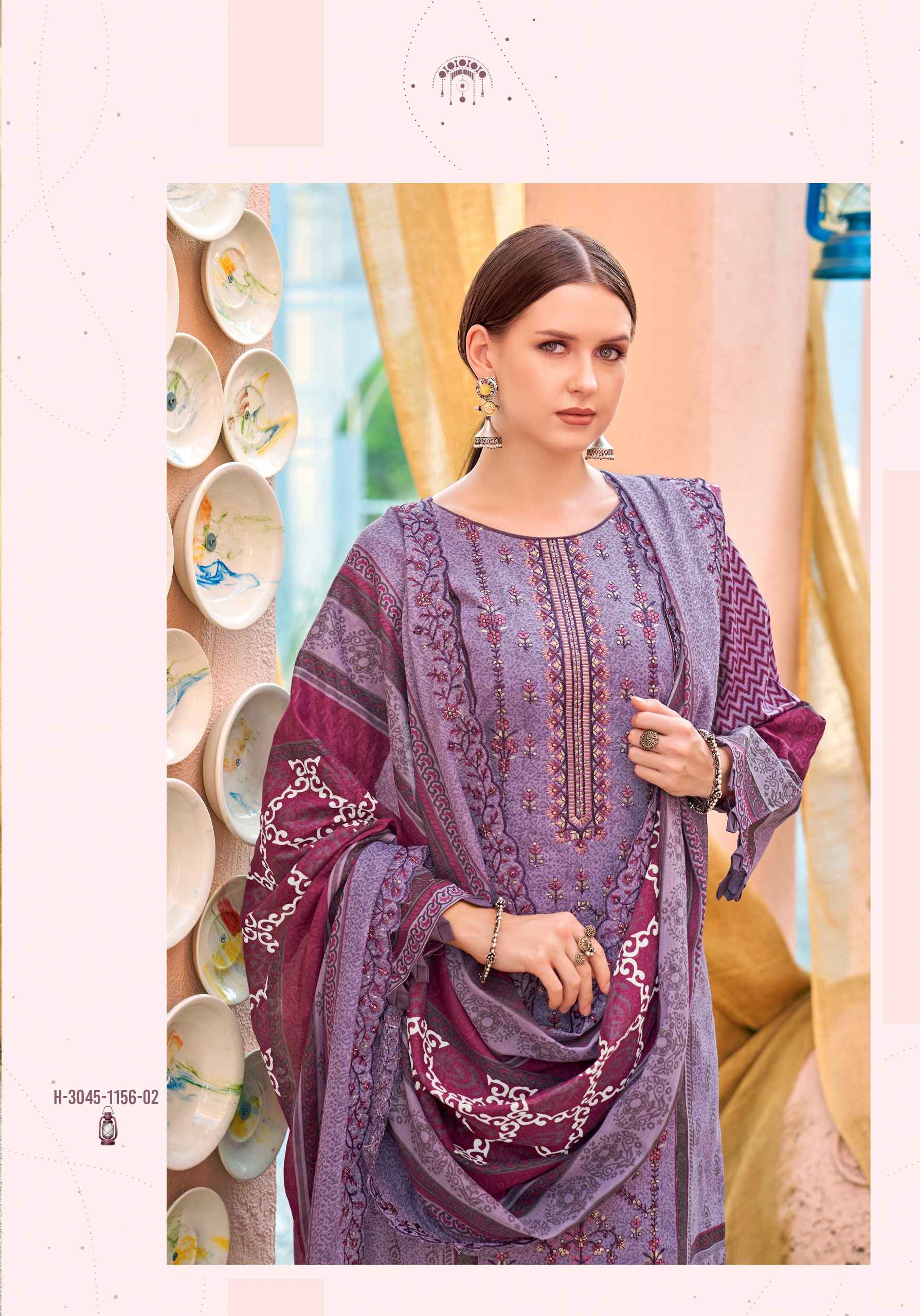 Alok Bin Saeed Premium Cambric Cotton Dress Material 8 pcs Catalogue