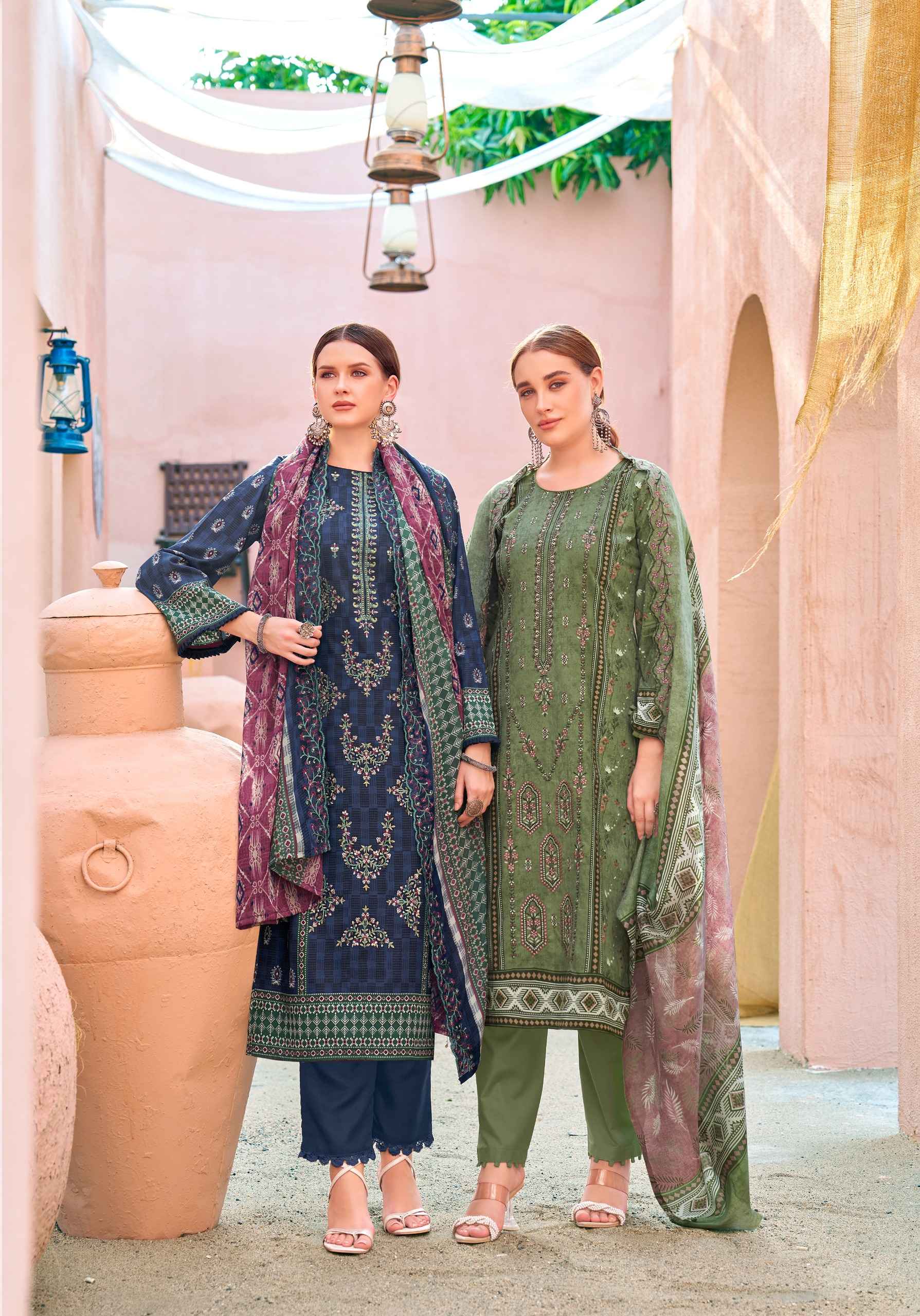Alok Bin Saeed Premium Cambric Cotton Dress Material 8 pcs Catalogue