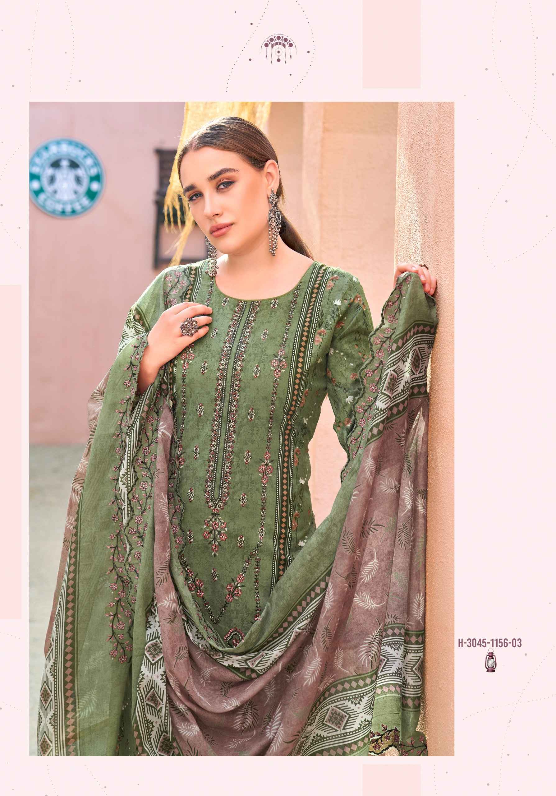 Alok Bin Saeed Premium Cambric Cotton Dress Material 8 pcs Catalogue