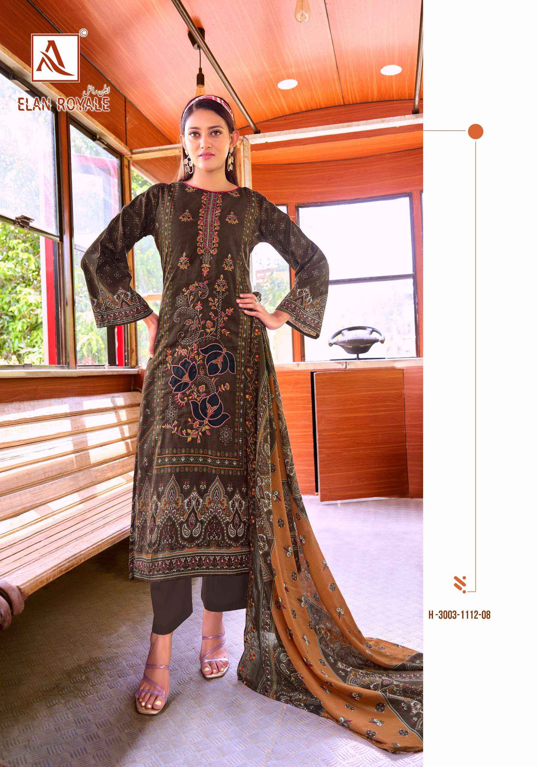 Alok Elan Royale Cambric Cotton Dress Material 8 pcs Catalogue