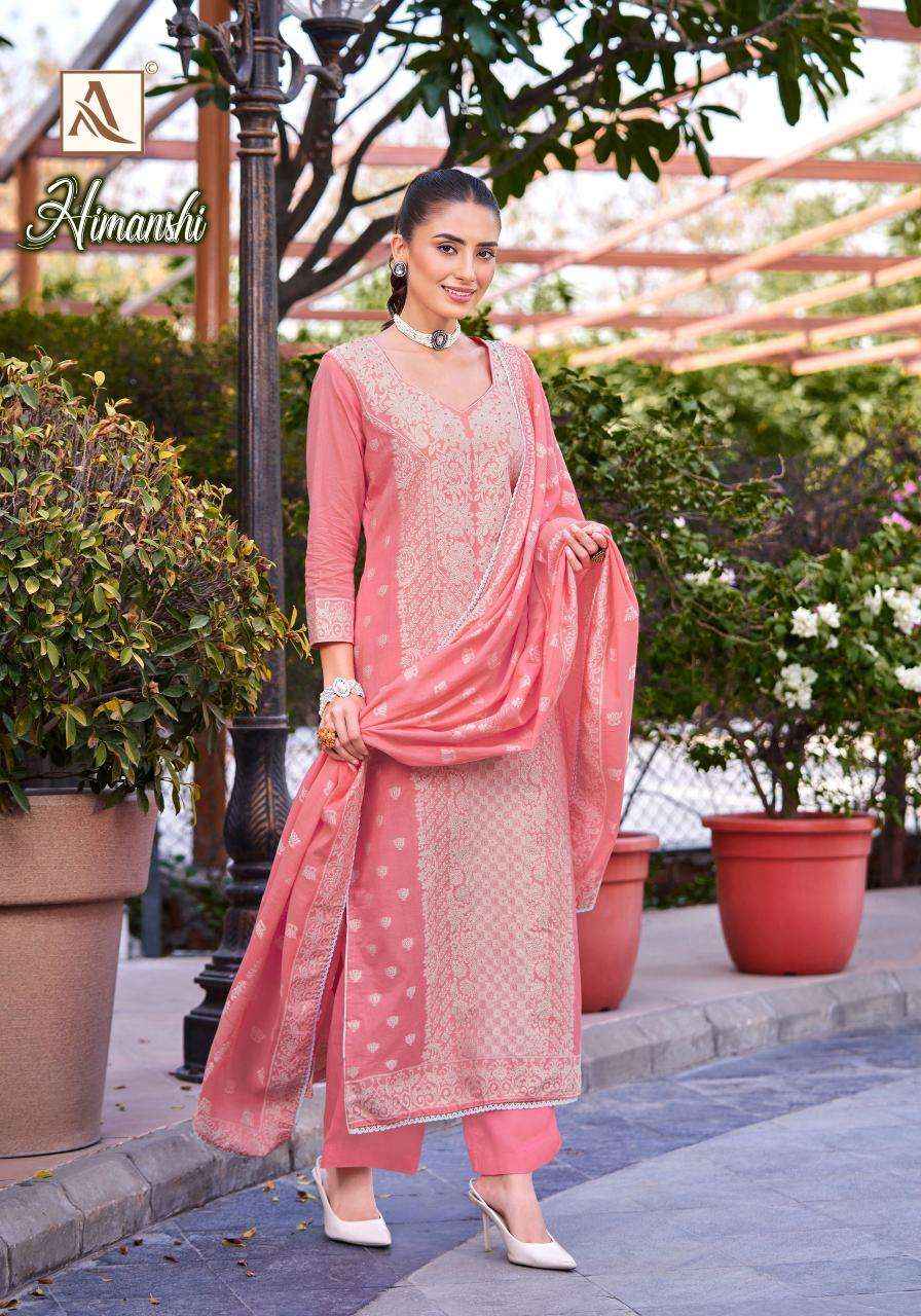 Alok Himanshi Cotton Jacquard Dress Material 6 pcs Catalogue