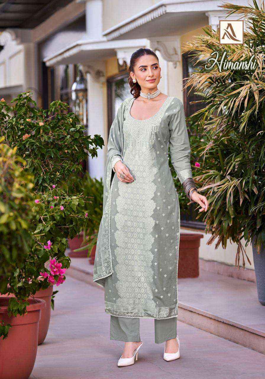 Alok Himanshi Cotton Jacquard Dress Material 6 pcs Catalogue