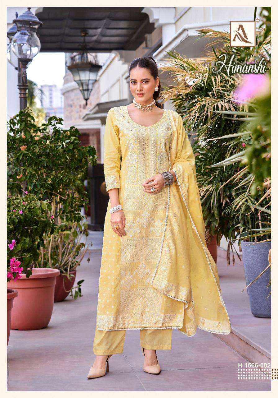 Alok Himanshi Cotton Jacquard Dress Material 6 pcs Catalogue