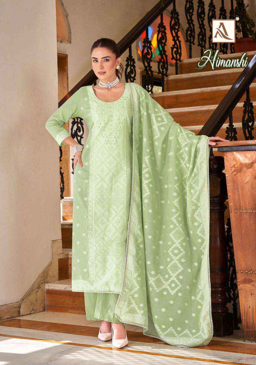 Alok Himanshi Cotton Jacquard Dress Material 6 pcs Catalogue