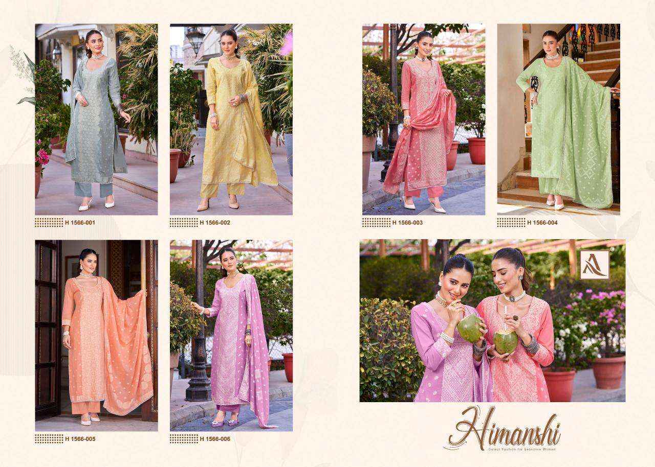 Alok Himanshi Cotton Jacquard Dress Material 6 pcs Catalogue