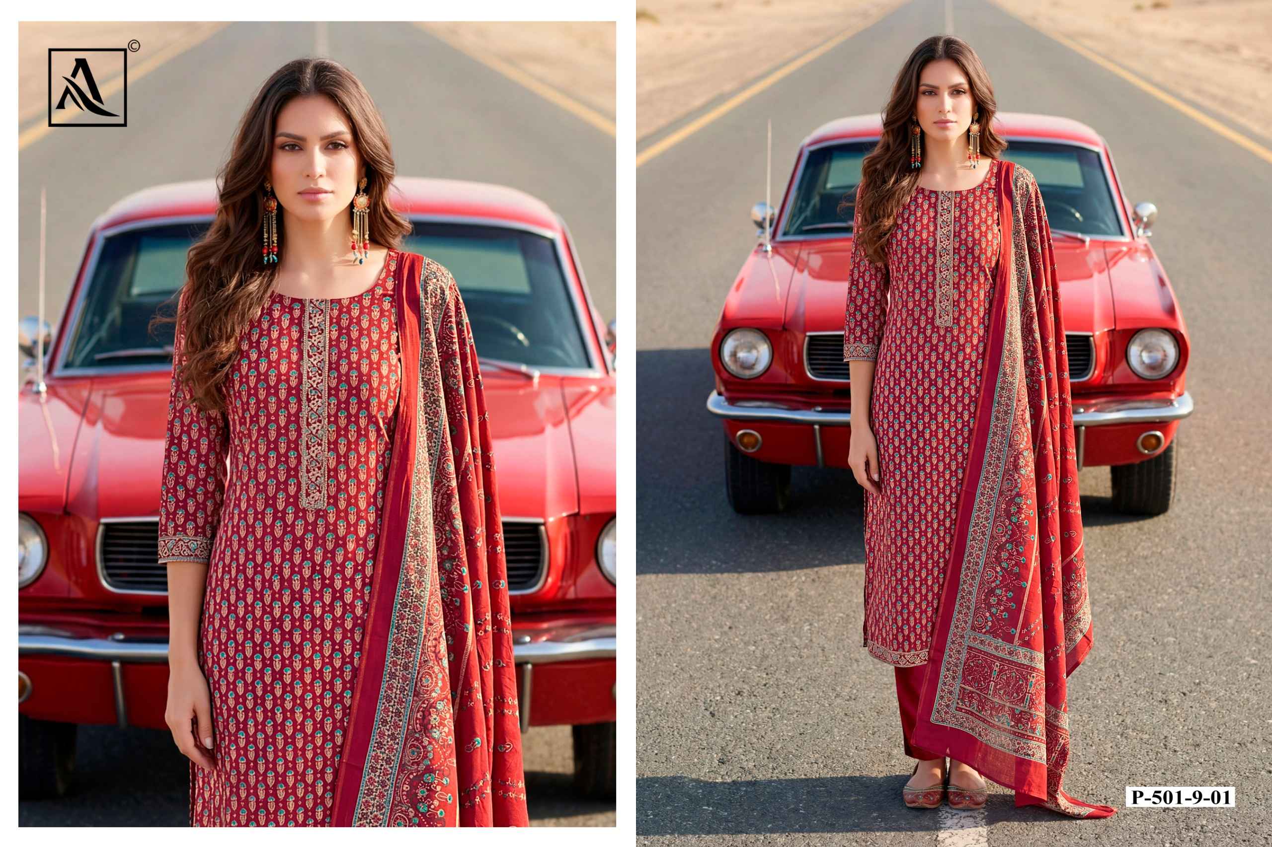 Alok Ivory Zam Dress Material 6 pcs Catalogue