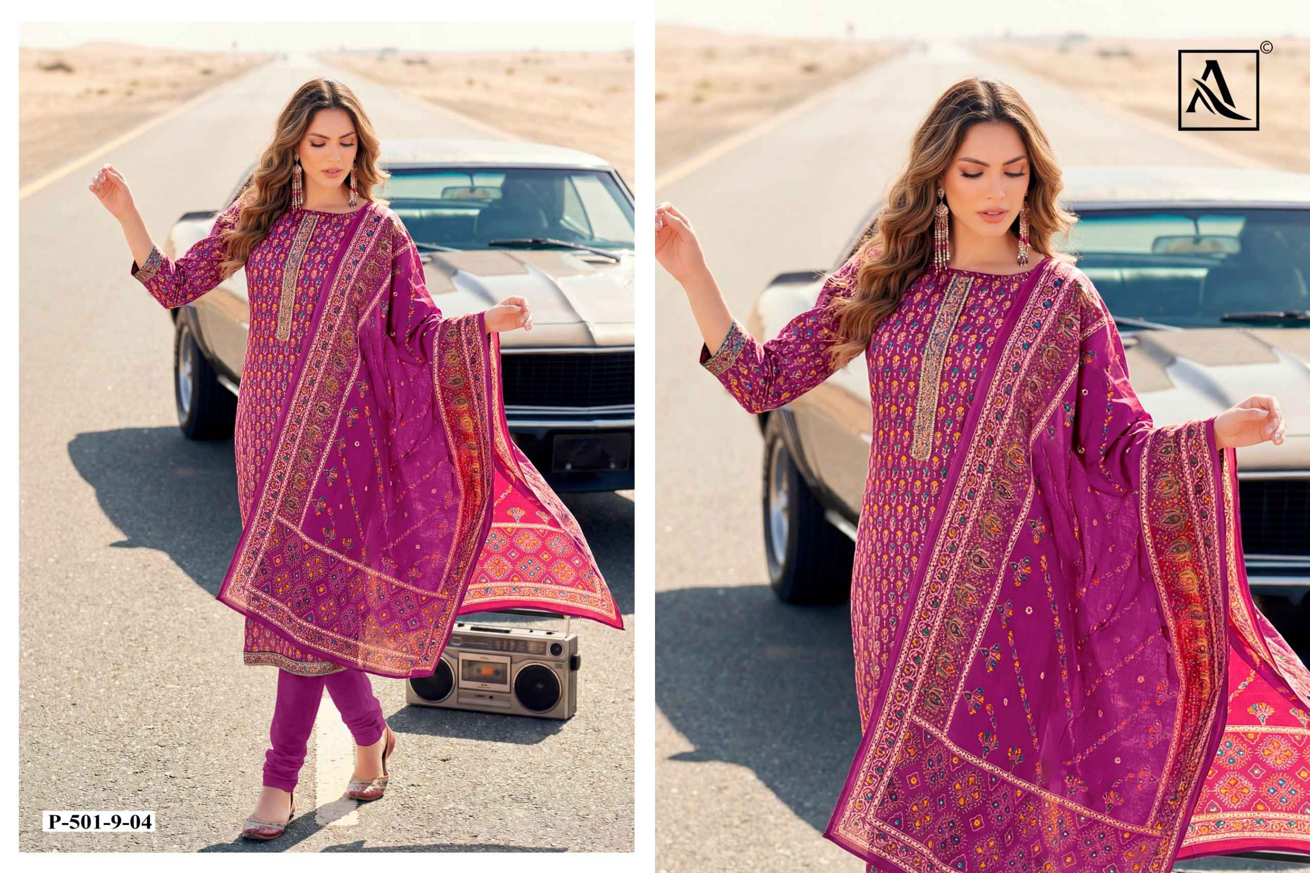 Alok Ivory Zam Dress Material 6 pcs Catalogue