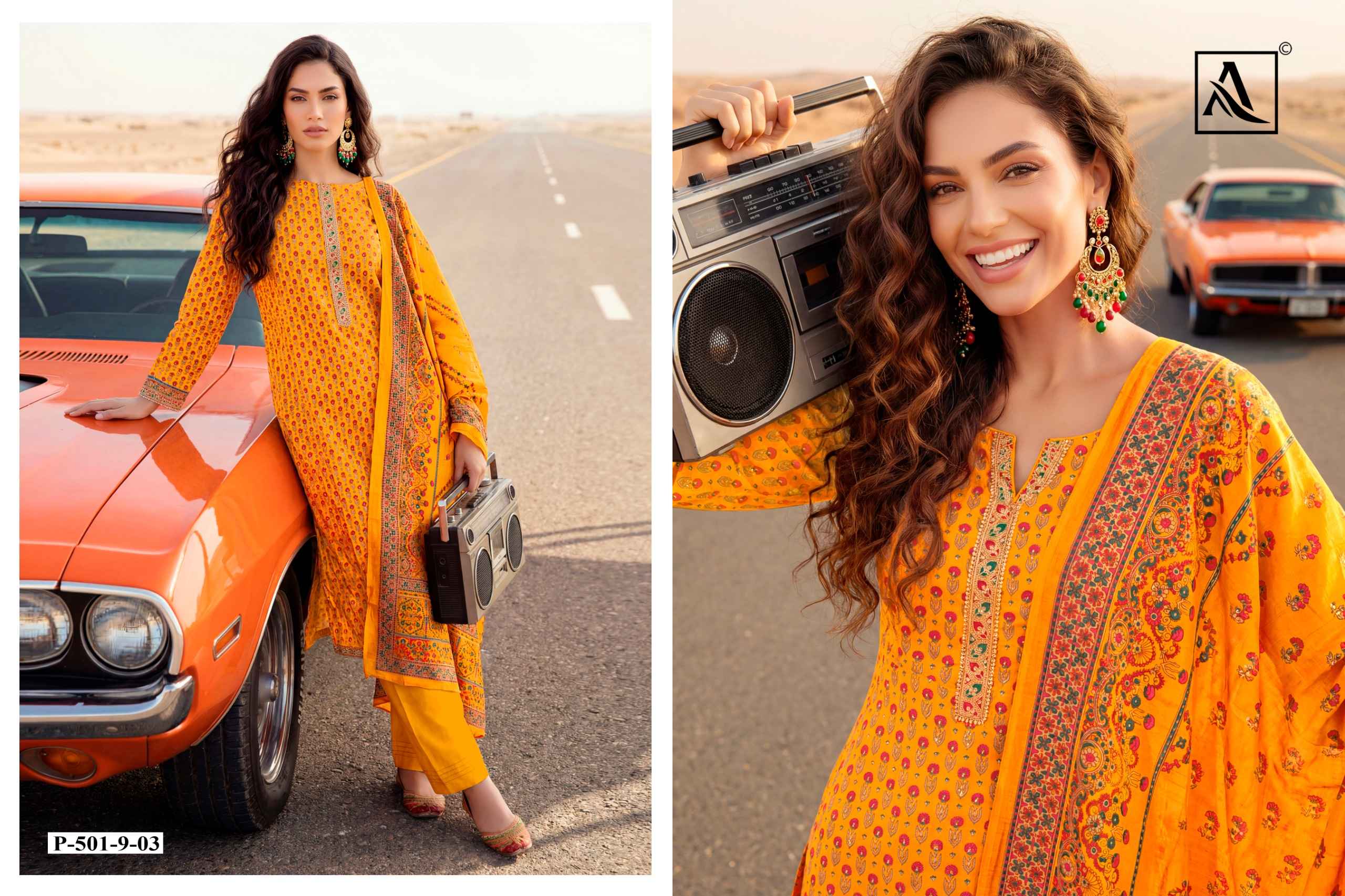 Alok Ivory Zam Dress Material 6 pcs Catalogue