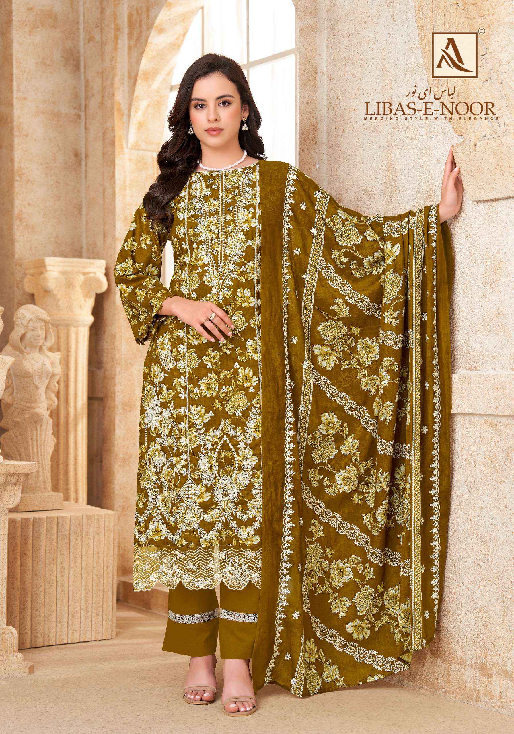 Alok Libas E Noor Cotton Dress Material 6 pcs Catalogue