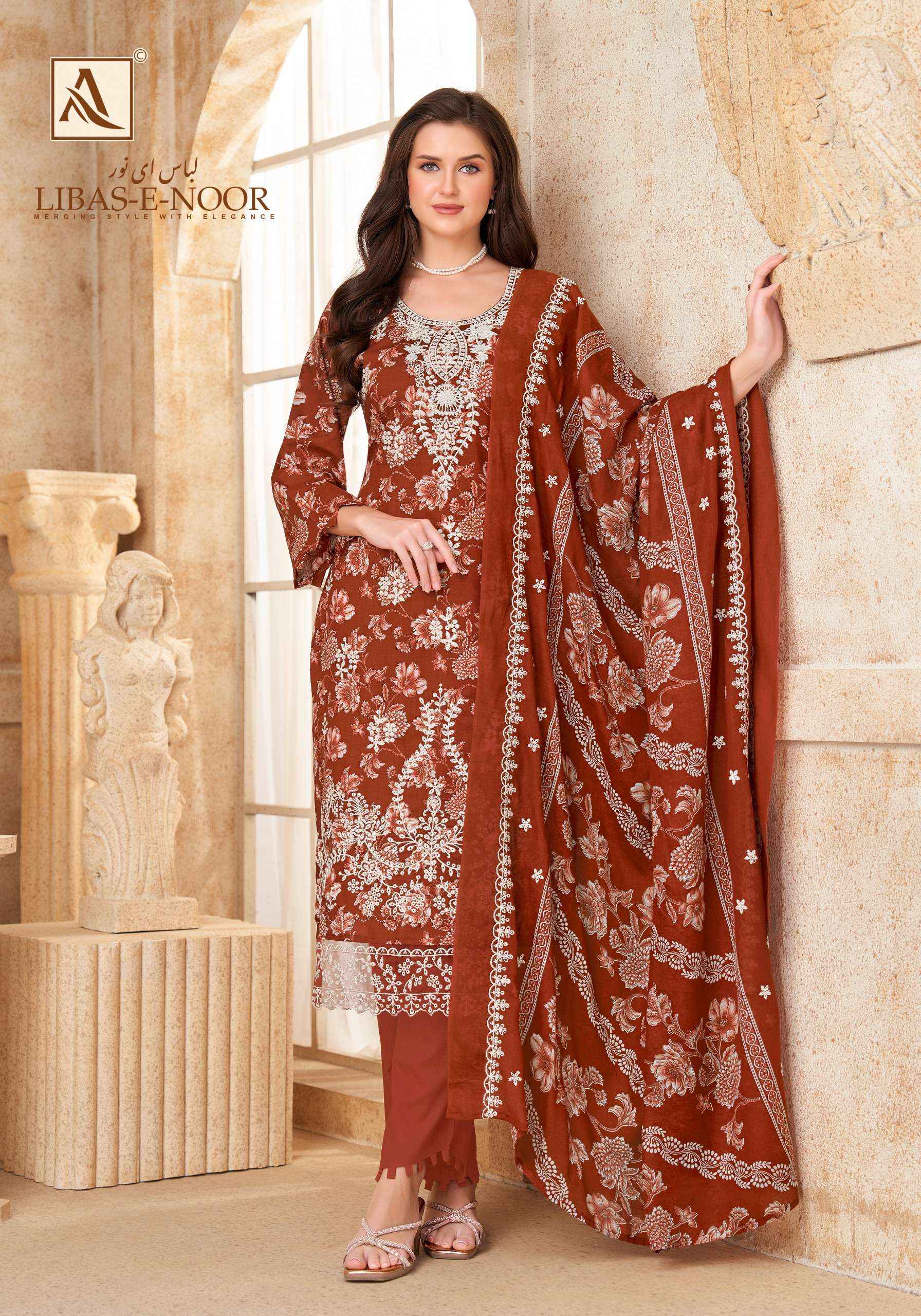 Alok Libas E Noor Cotton Dress Material 6 pcs Catalogue