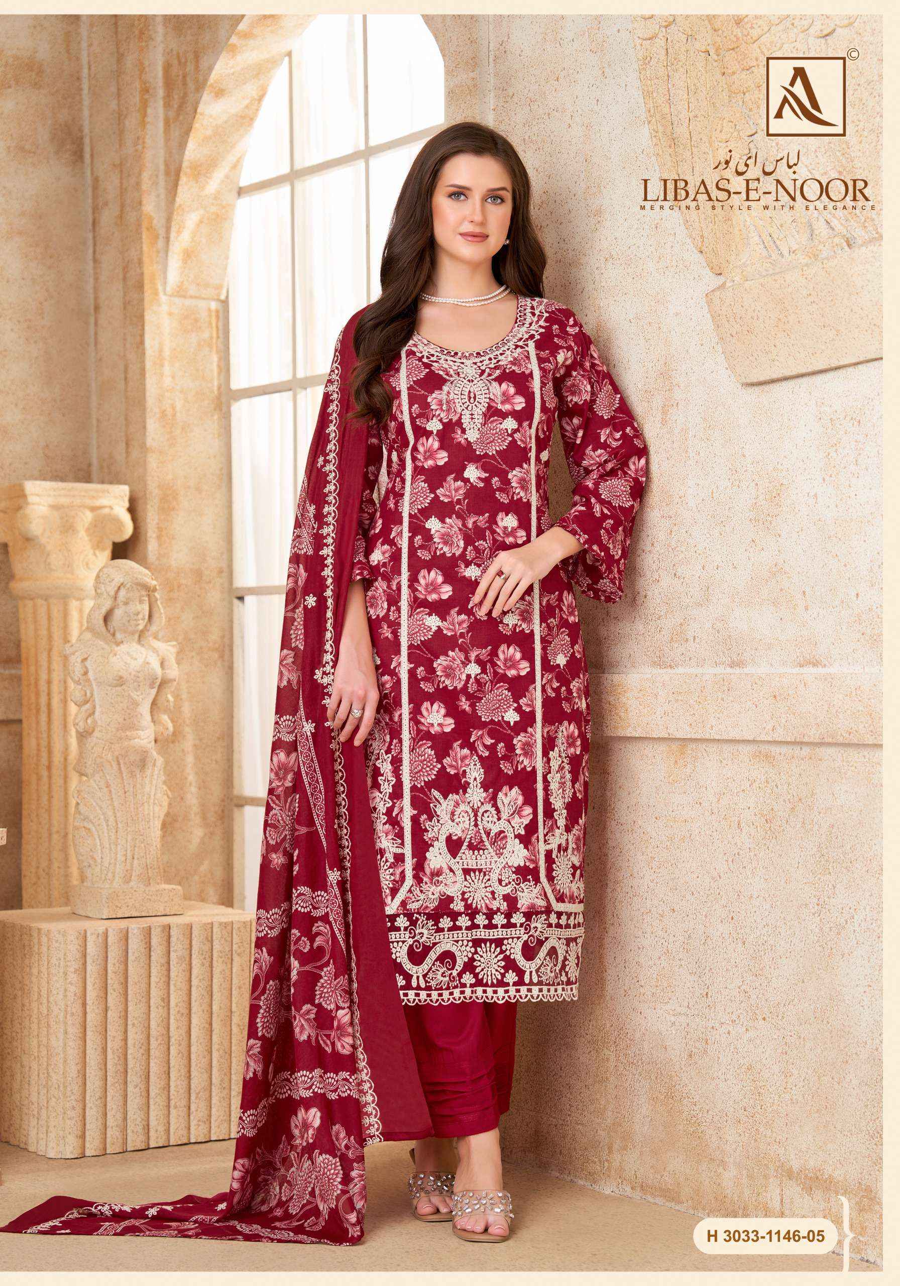 Alok Libas E Noor Cotton Dress Material 6 pcs Catalogue