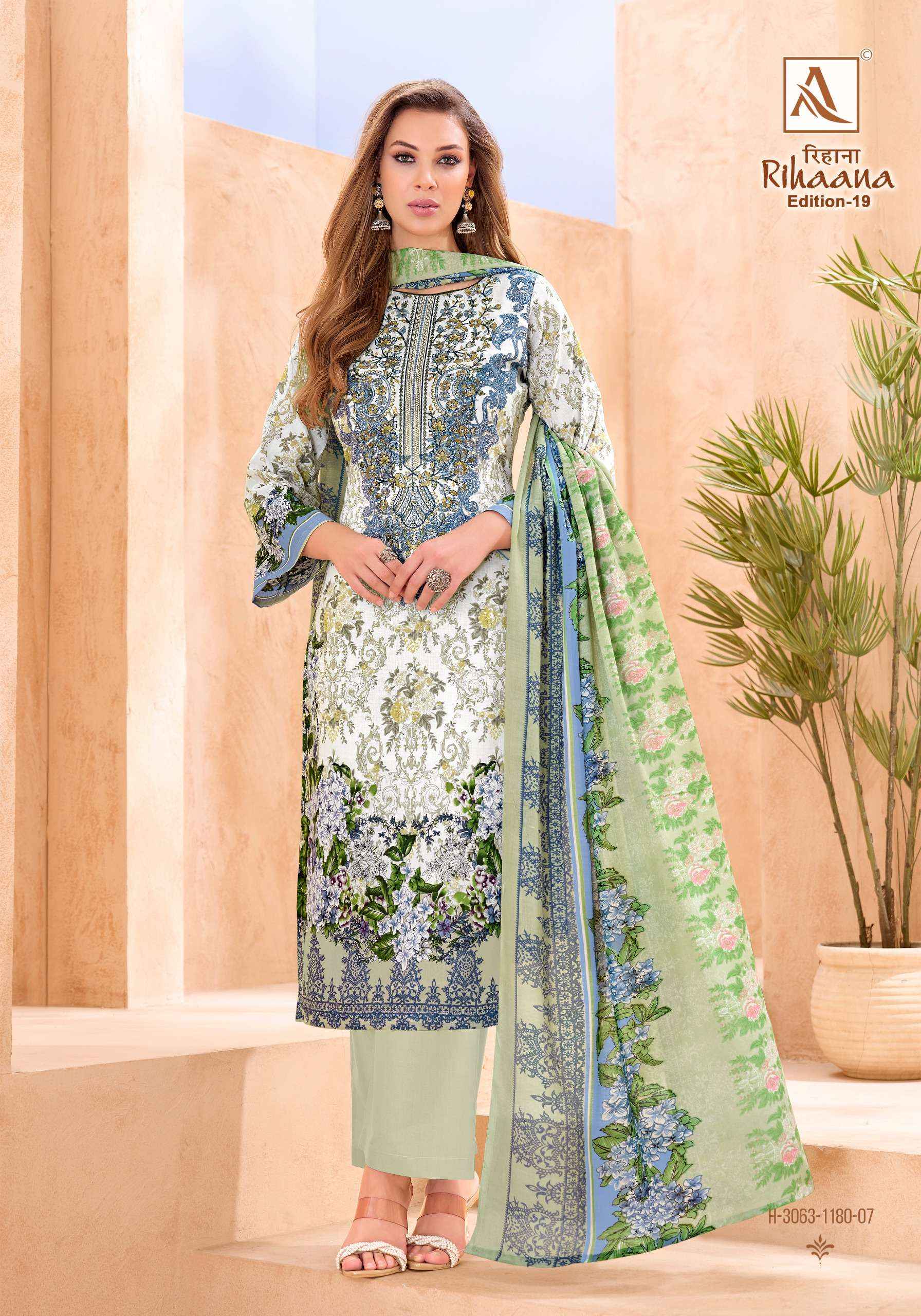 Alok Rihaana Edition 19 Cotton Dress Material 8 pcs Catalogue