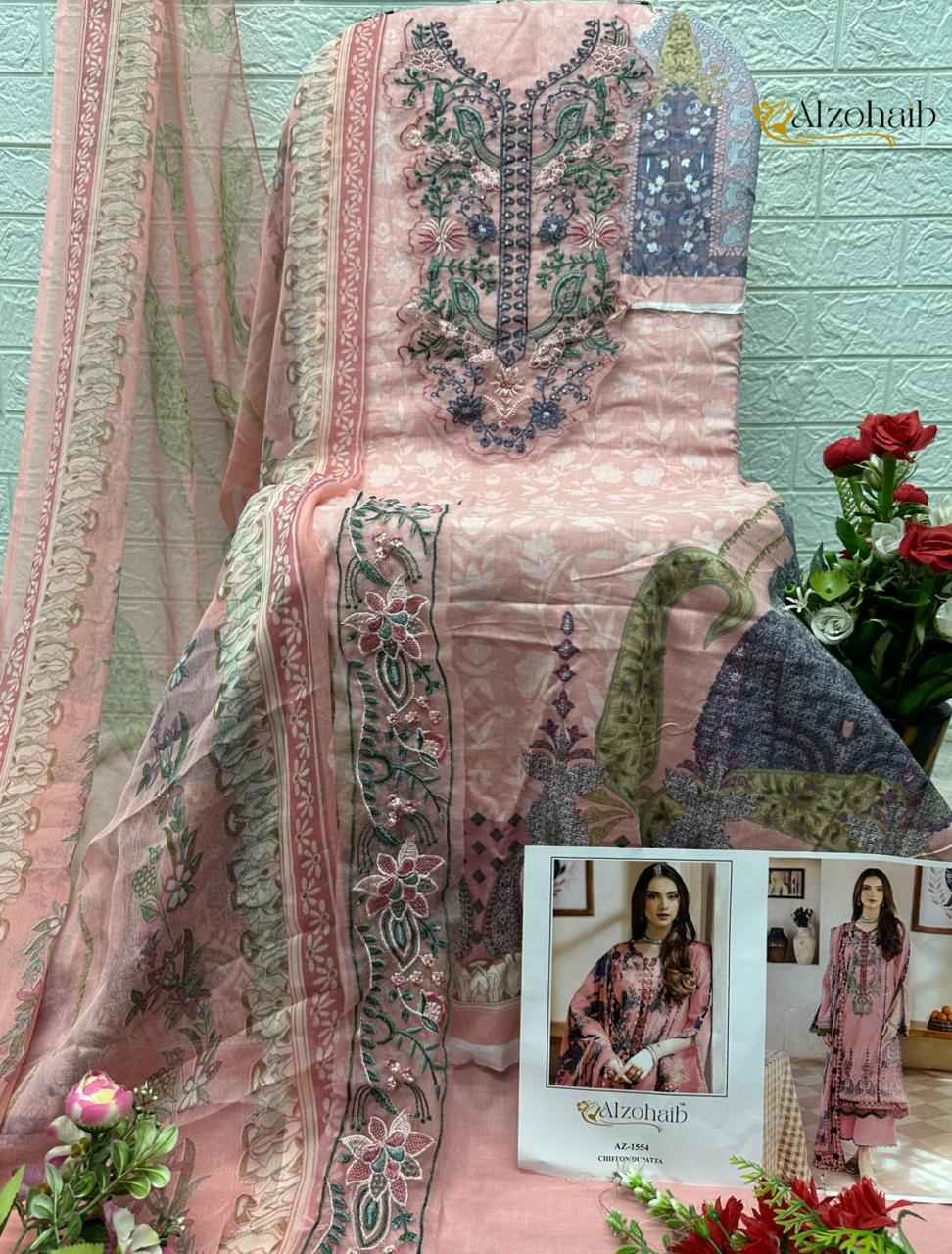 Alzohaib Aziza Vol 2 Cotton Dress Material 4 pcs Catalogue