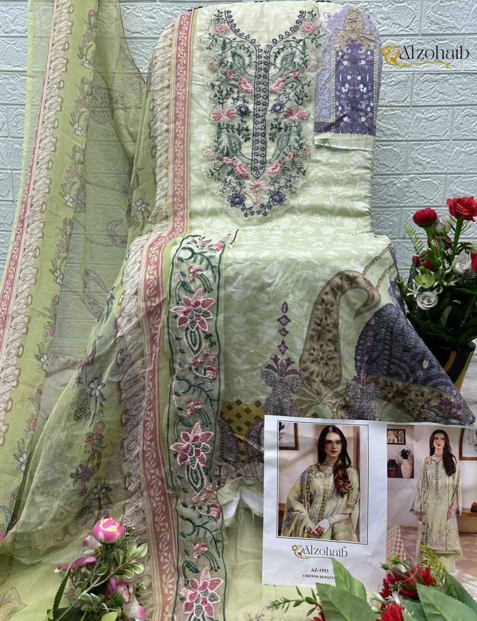Alzohaib Aziza Vol 2 Cotton Dress Material 4 pcs Catalogue