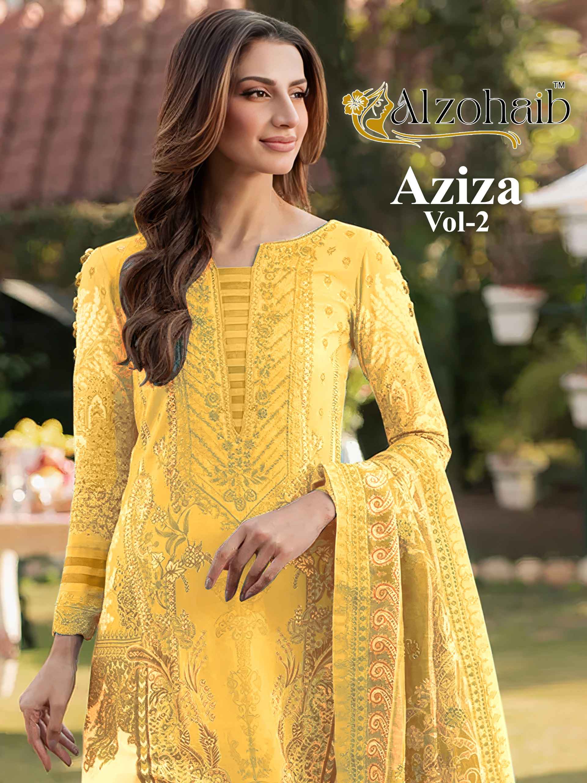 Alzohaib Aziza Vol 2 Cotton Dress Material 4 pcs Catalogue