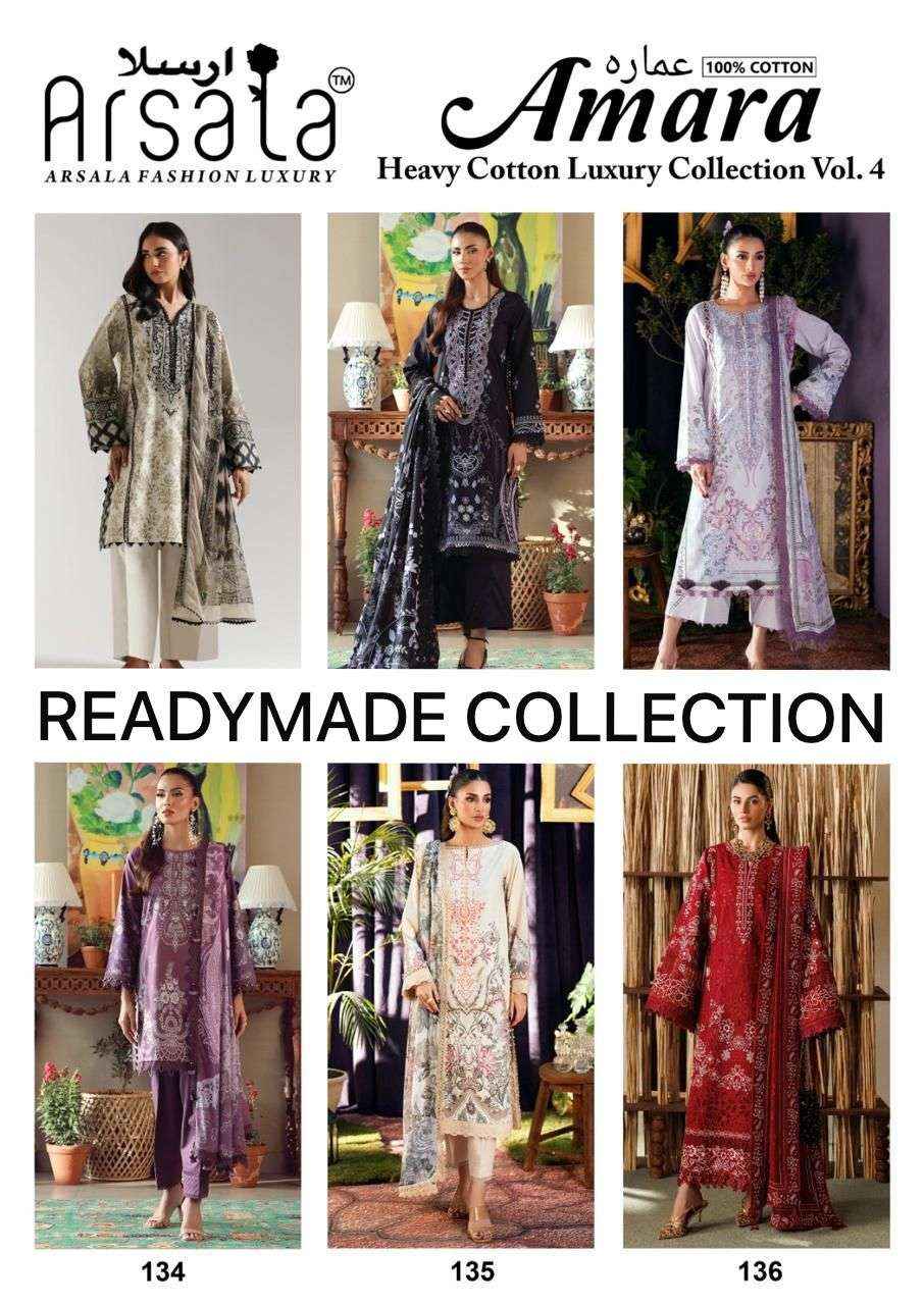 Arsala Fashion Amara Vol 4 Readymade Cotton Dress 6 pcs Catalogue