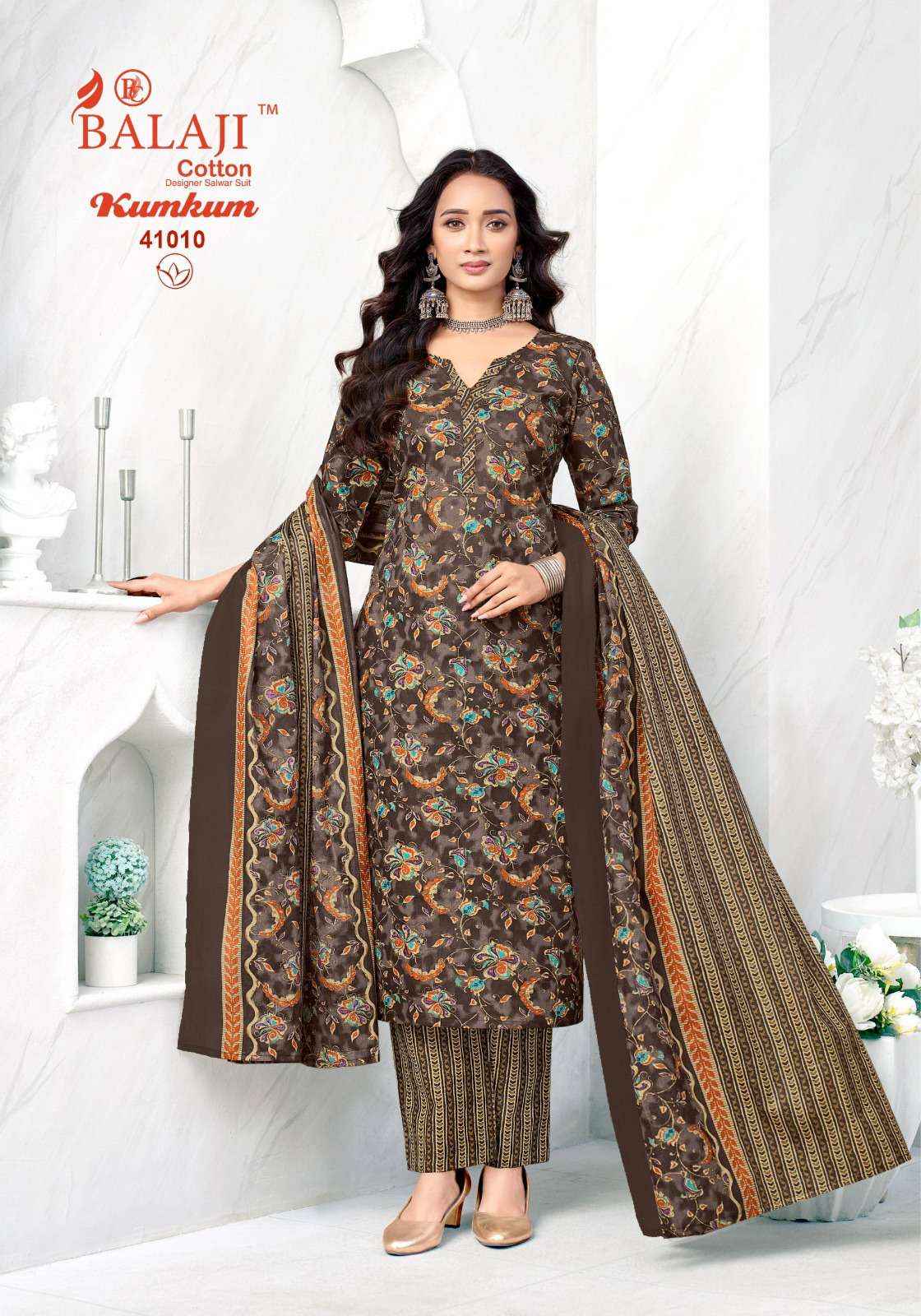 Balaji Kumkum Vol 41 Readymade Cotton Dress 10 pcs Catalogue